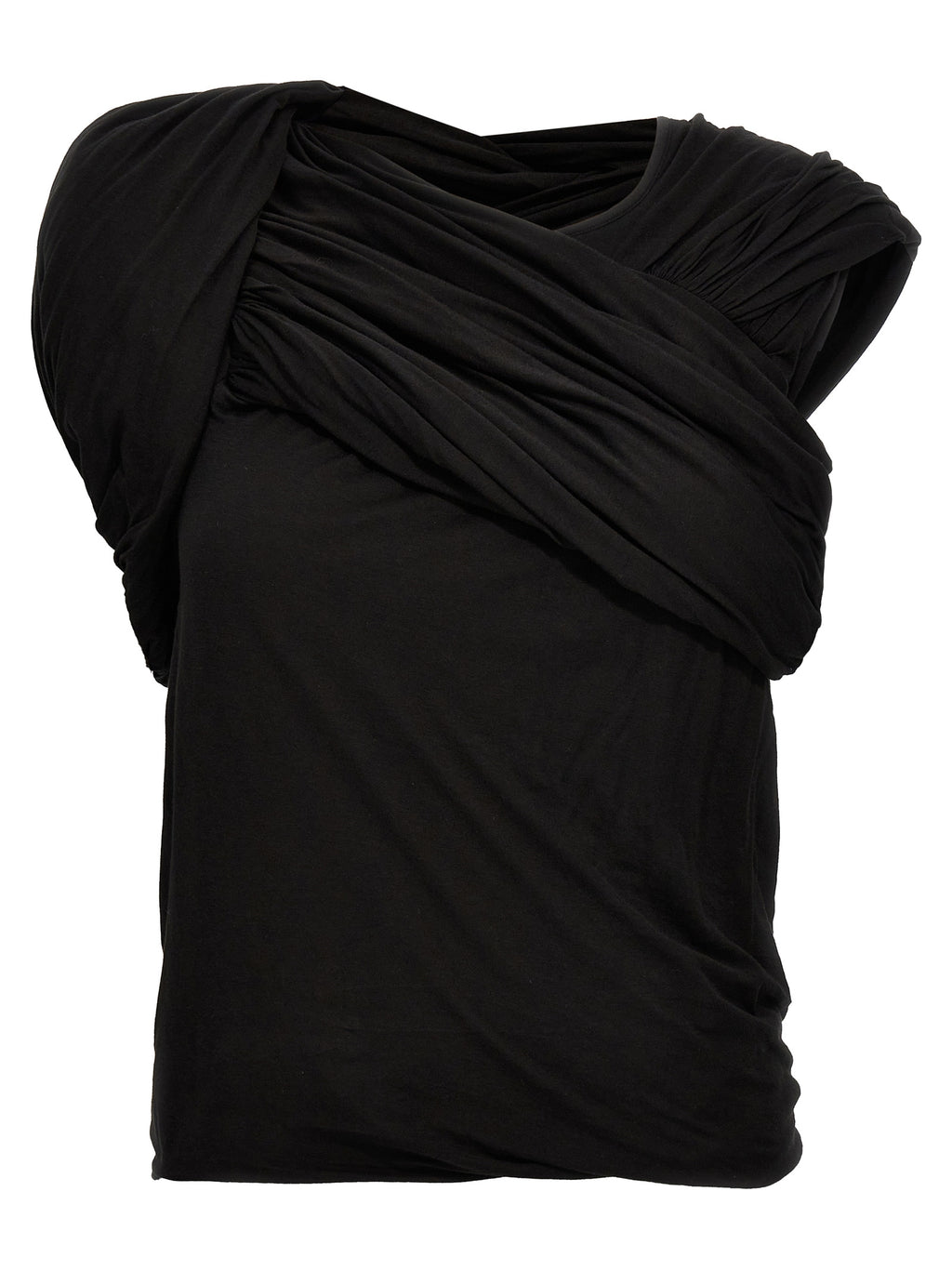 Rick Owens Black Cotton Tank Tops