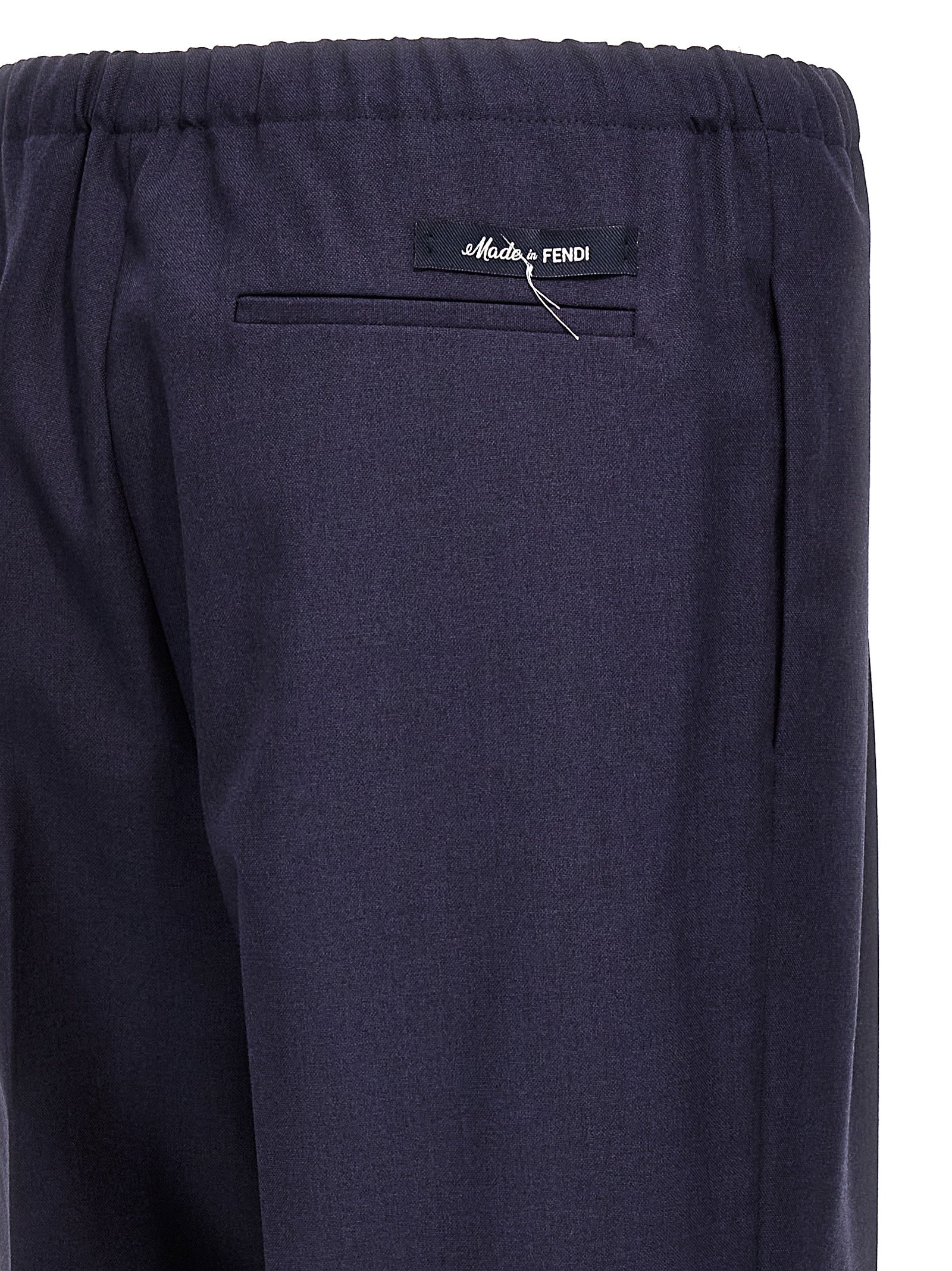 Fendi Blue Virgin Wool Pants