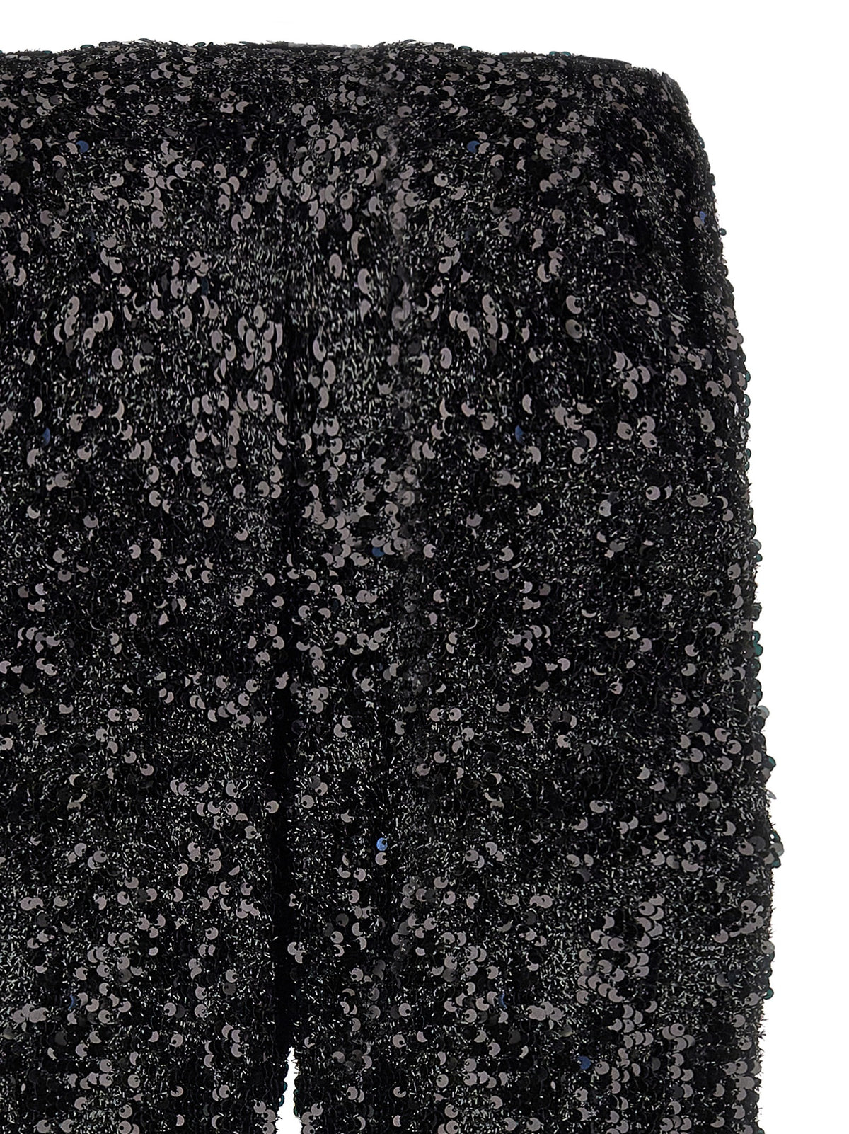 LE TWINS Black Polyester Flared Pants
