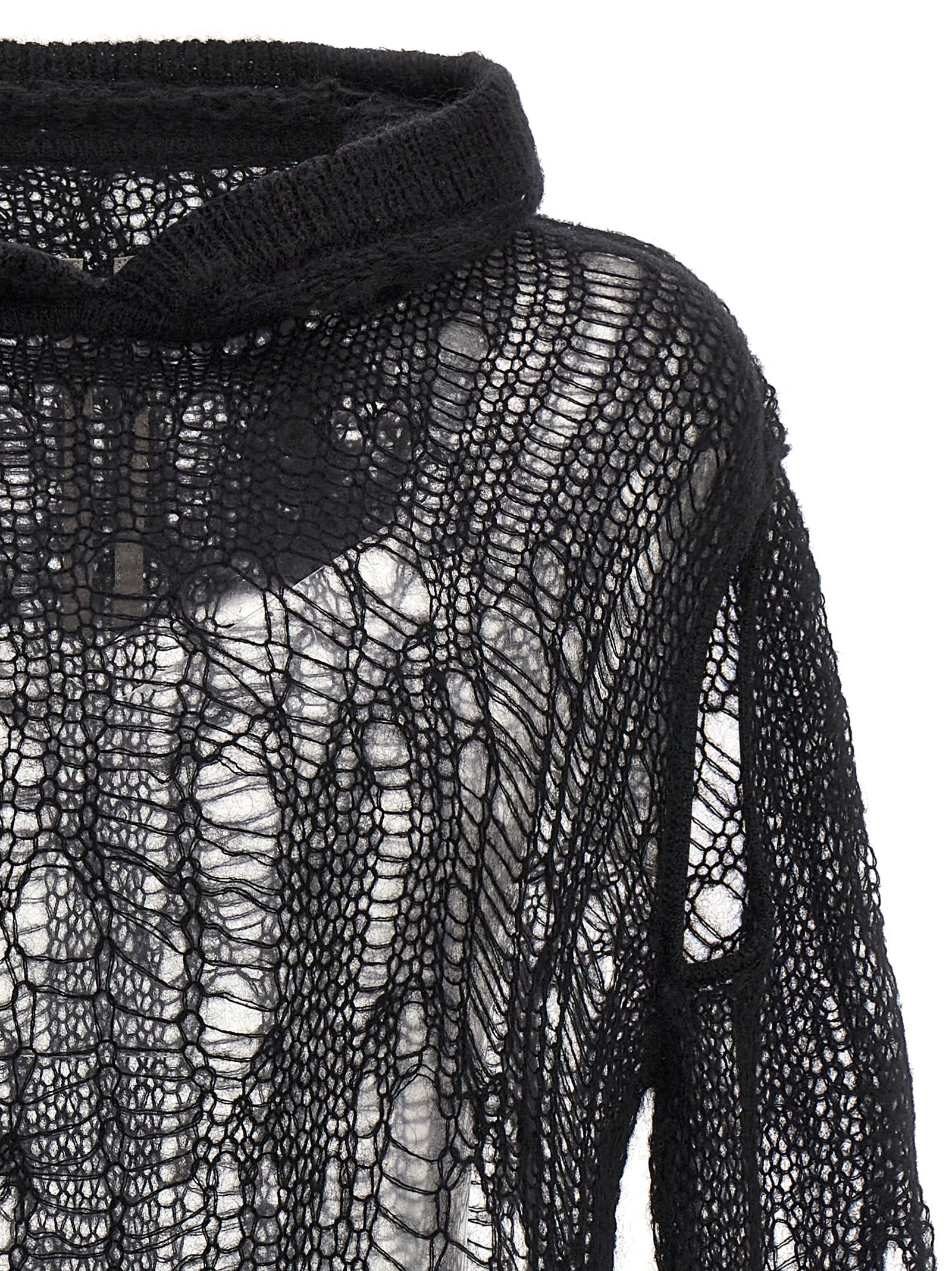 Rick Owens Black Nylon Cardigan