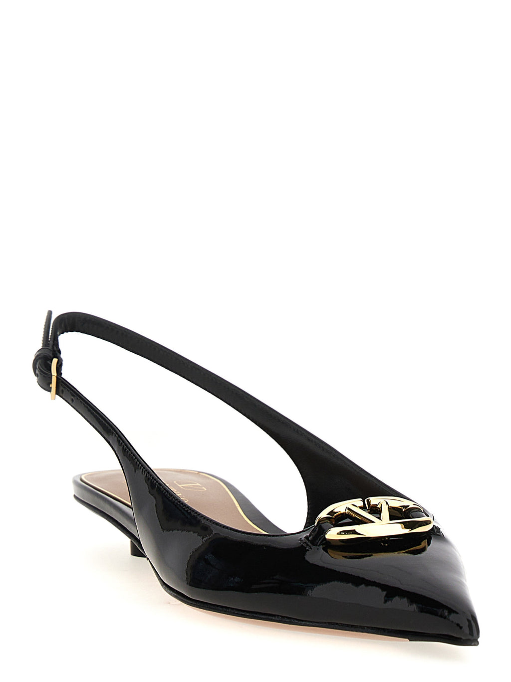 Valentino Garavani Black Calfskin Ballet Flats