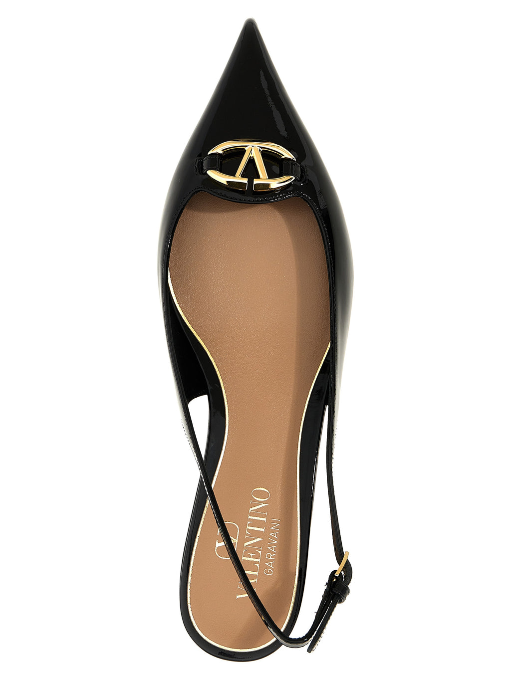 Valentino Garavani Black Calfskin Ballet Flats