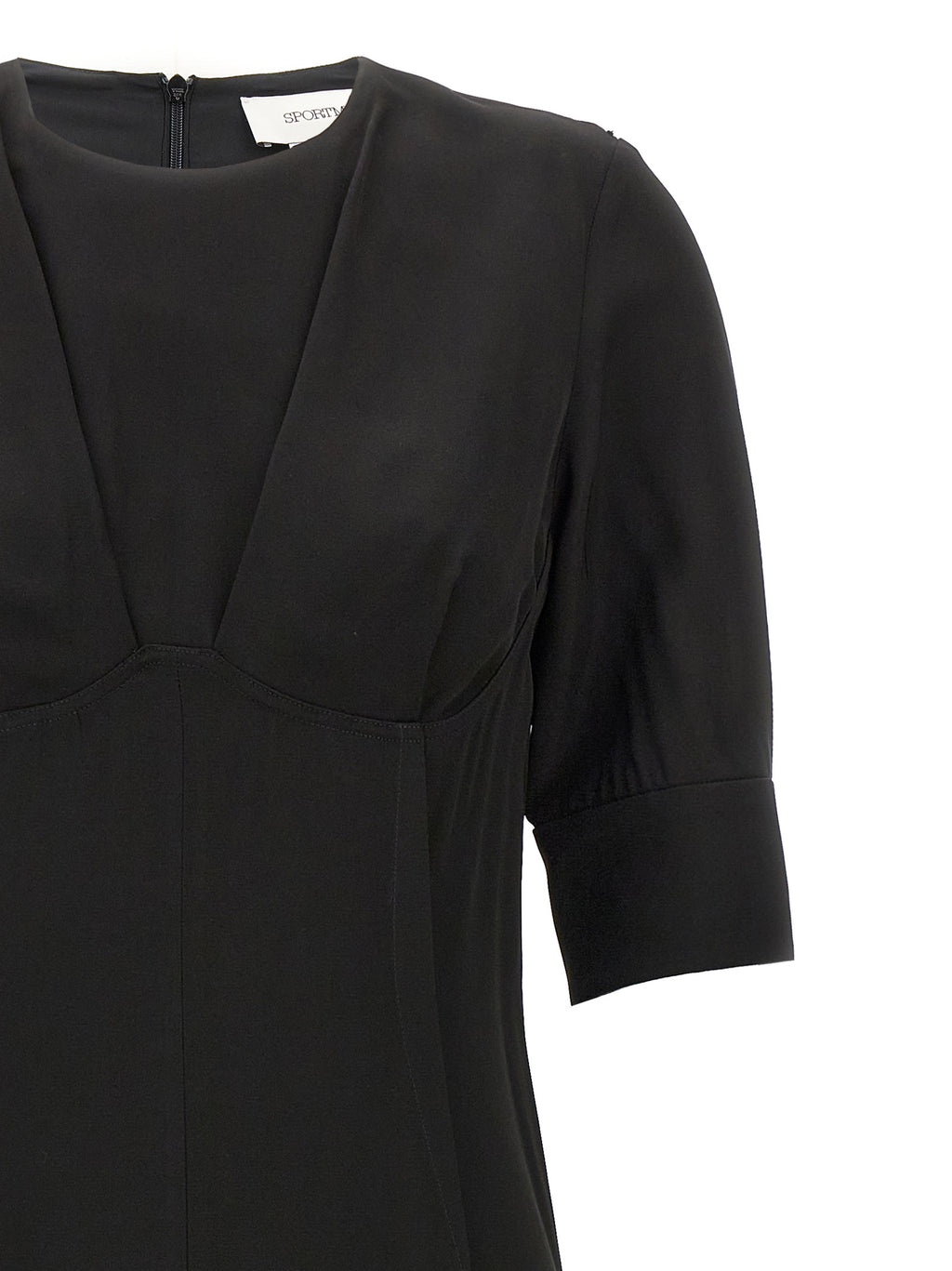 Sportmax Black Viscose Midi Dress