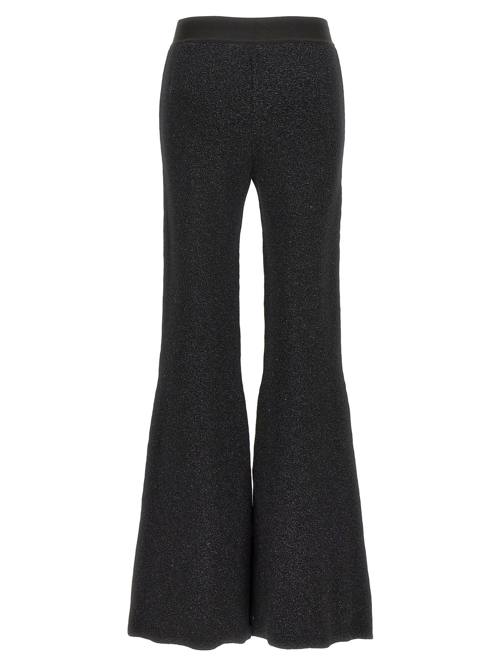 Palm Angels Black Viscose Flared Pants