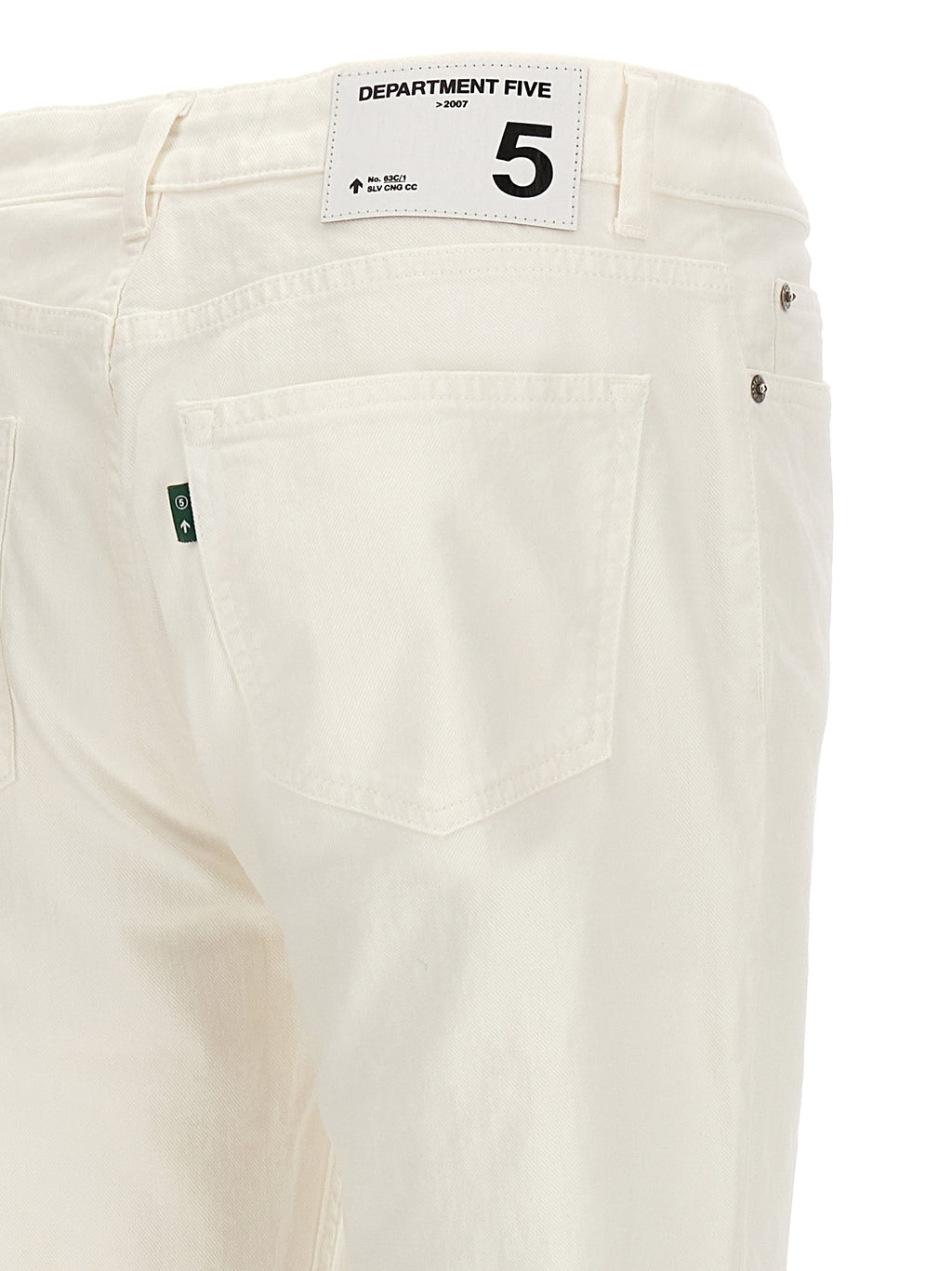 Department 5 White Cotton Straight-Leg Jeans