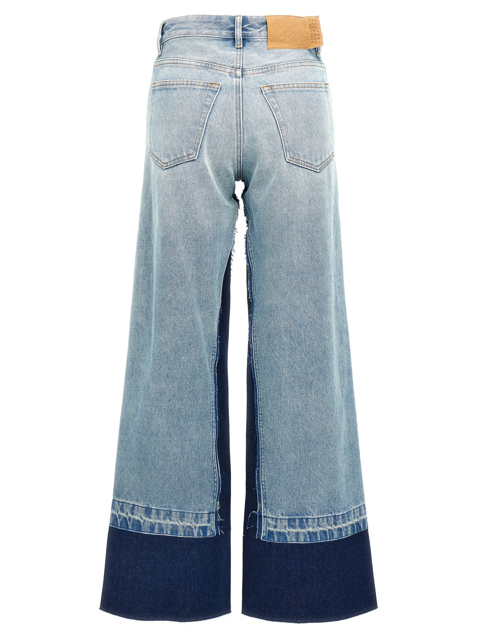MM6 Maison Margiela Blue Cotton Flared Jeans