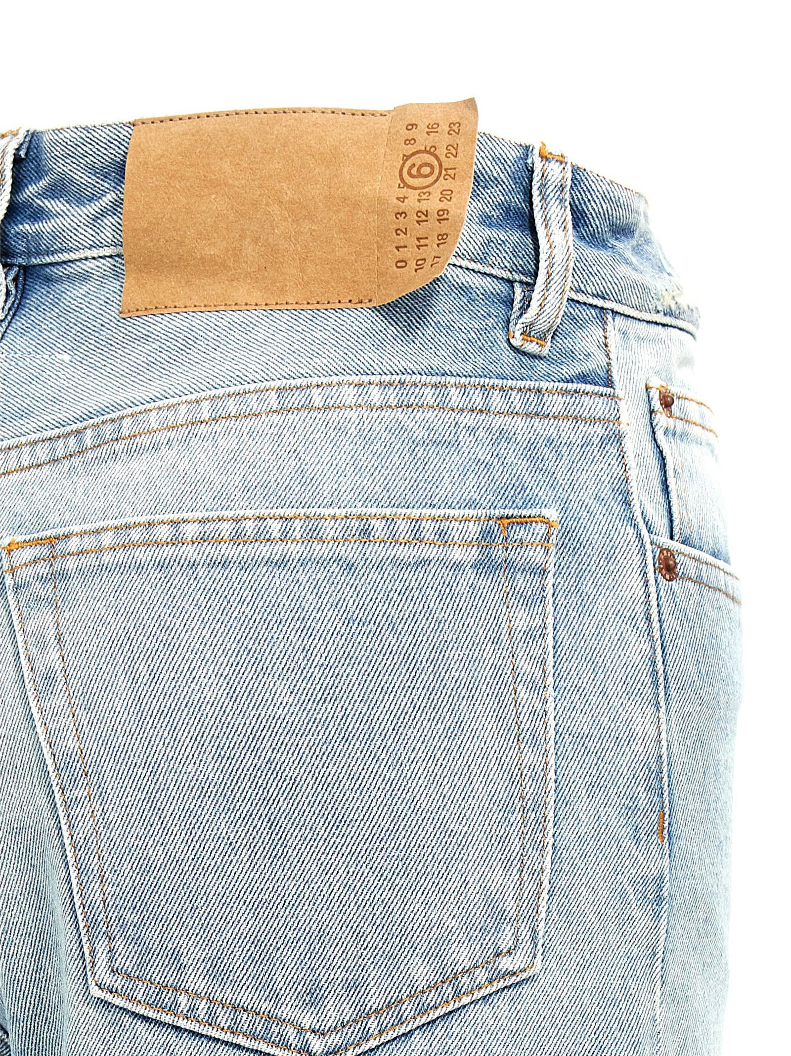 MM6 Maison Margiela Blue Cotton Flared Jeans