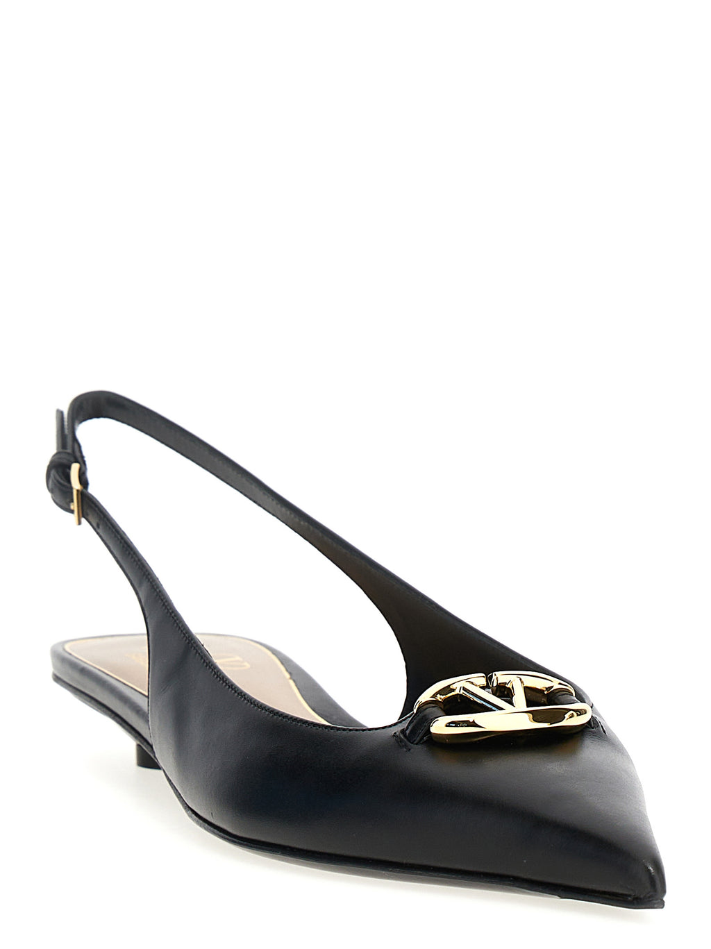 Valentino Garavani Black Calfskin Ballet Flats