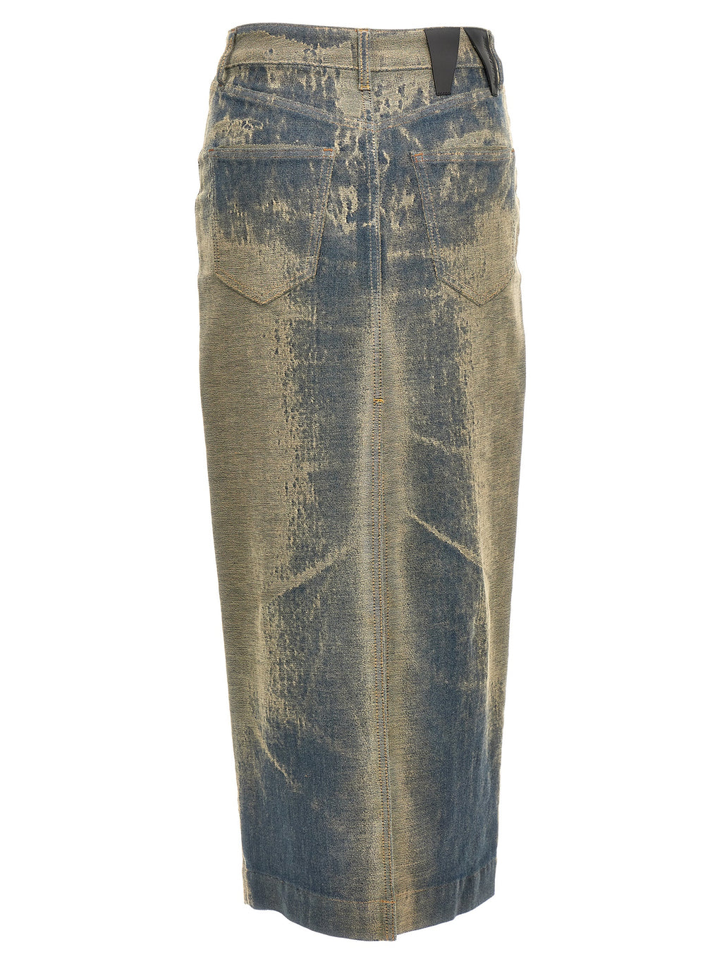 Darkpark Blue Cotton Mini Skirt