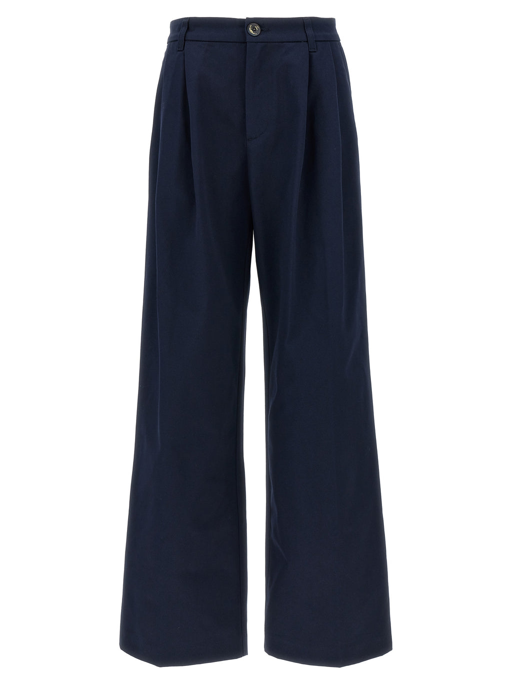 Fortela Blue Cotton Casual Pants
