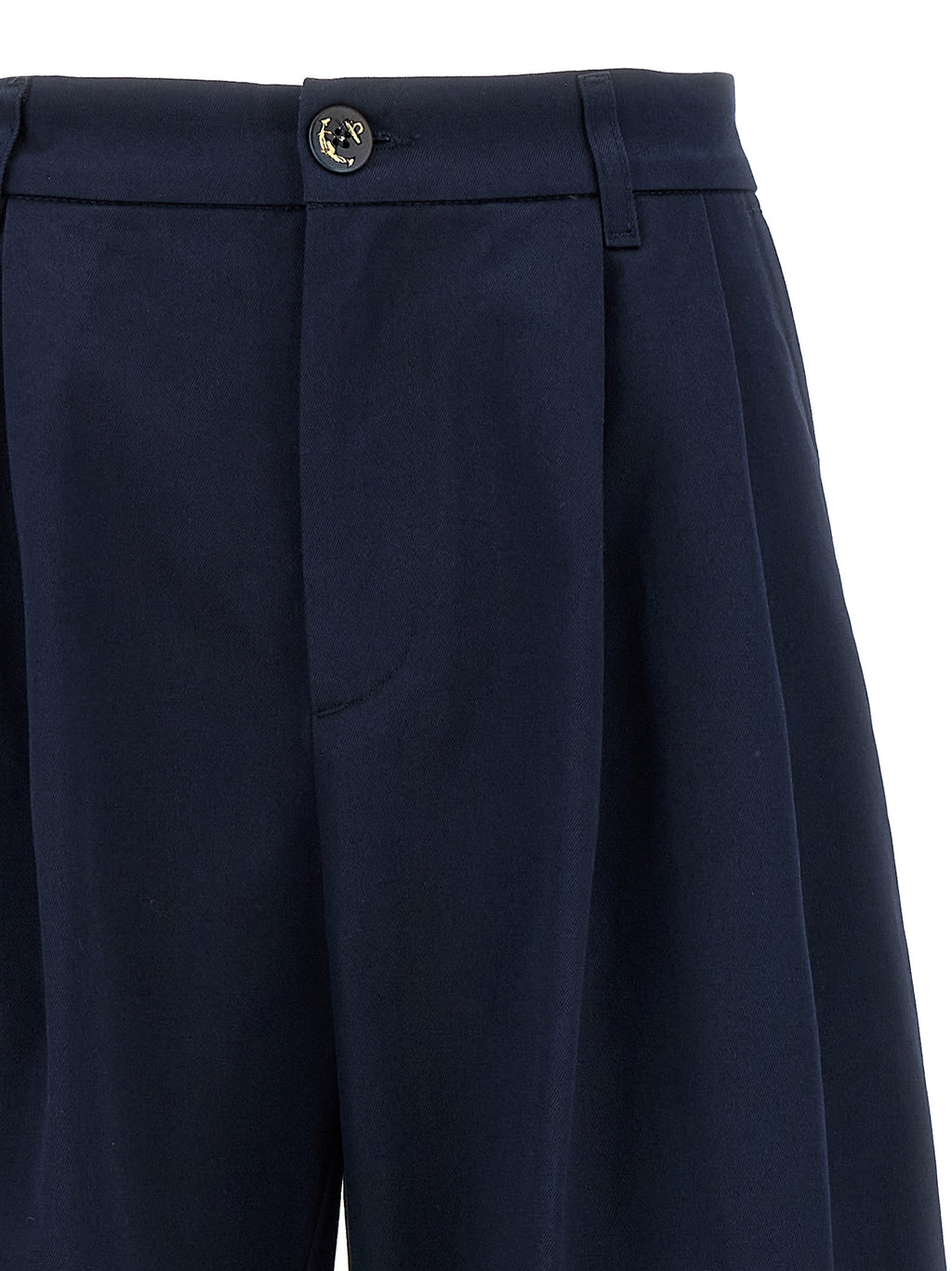 Fortela Blue Cotton Casual Pants