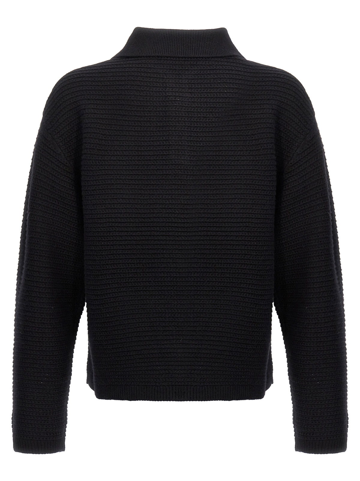 PURPLE Black Wool Cardigan