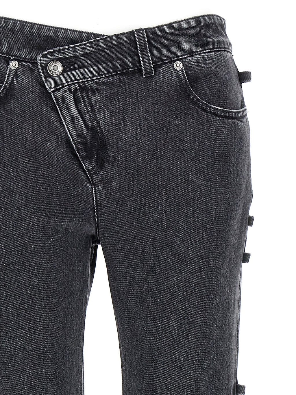 Alexander McQueen Black Cotton Flared Jeans