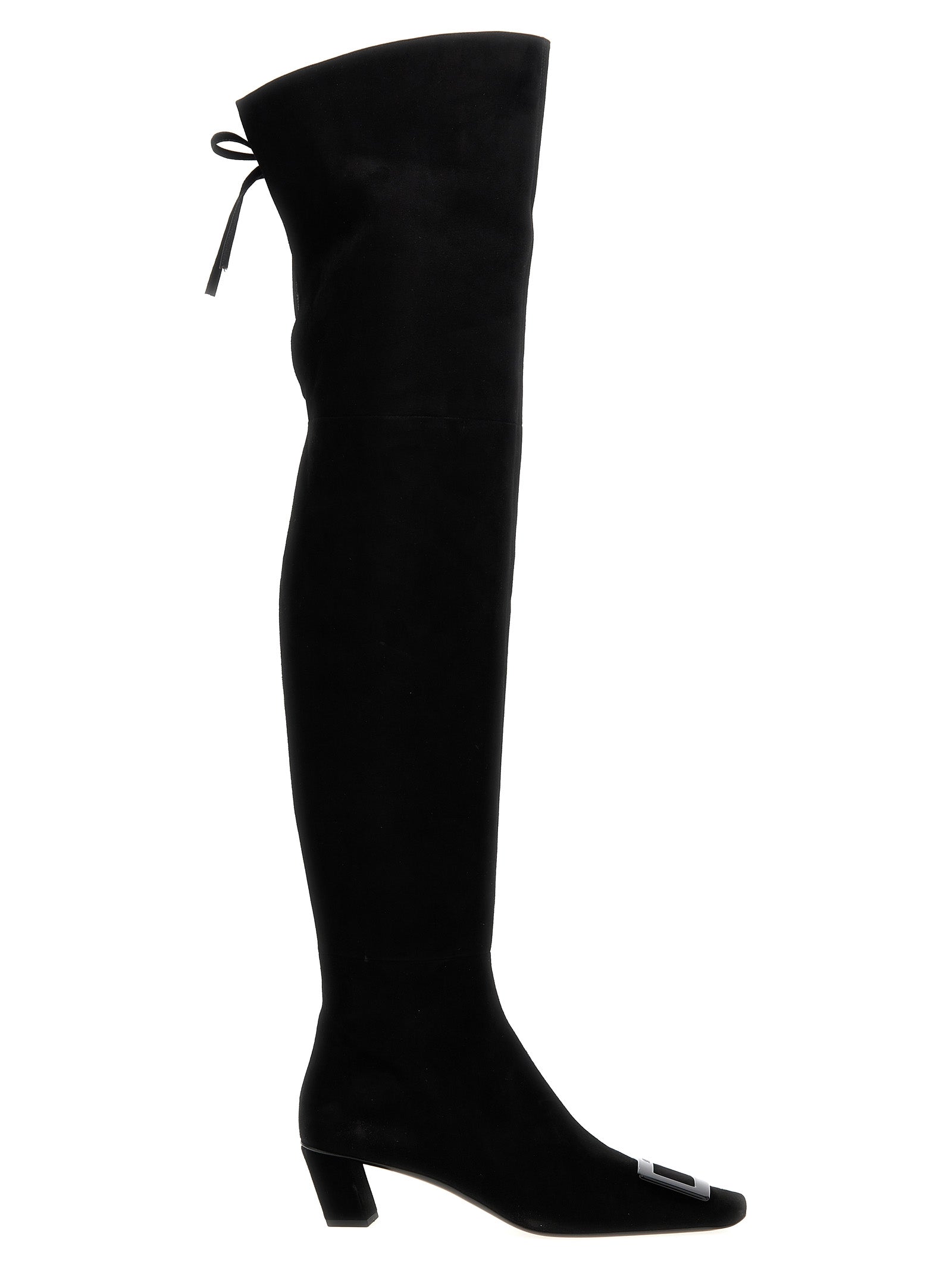Roger Vivier Black Goatskin Over The Knee