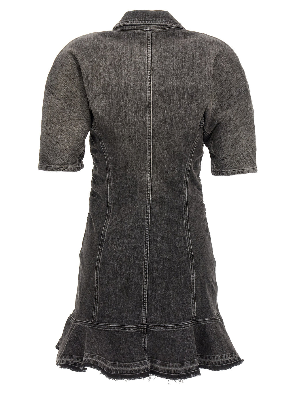 Ganni Black Cotton Short Dress