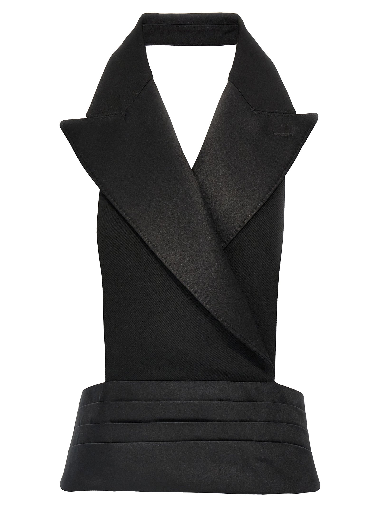 Dolce & Gabbana Black Silk Sleeveless Jacket