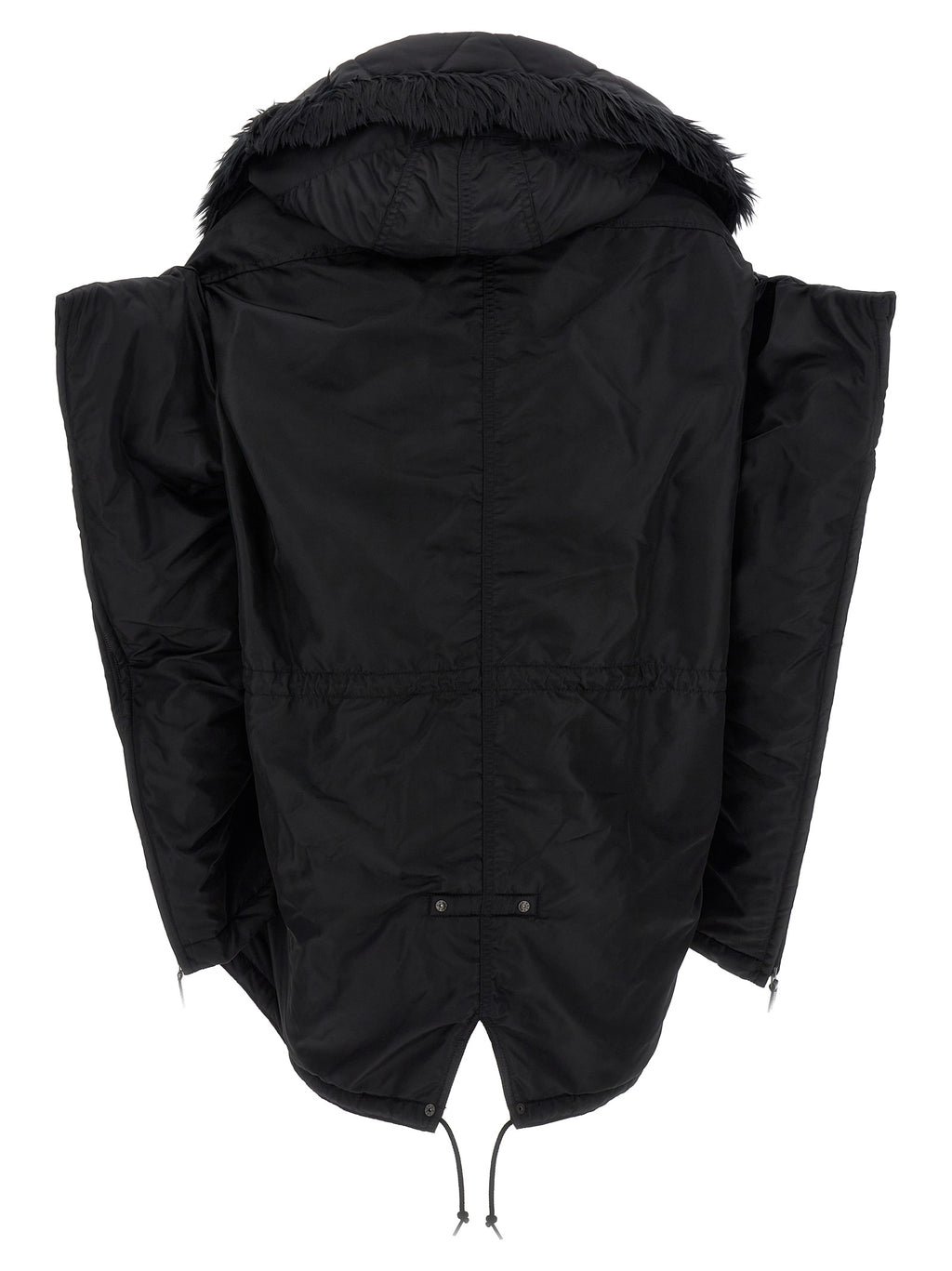 Junya Watanabe Black Nylon Full-Length Jacket