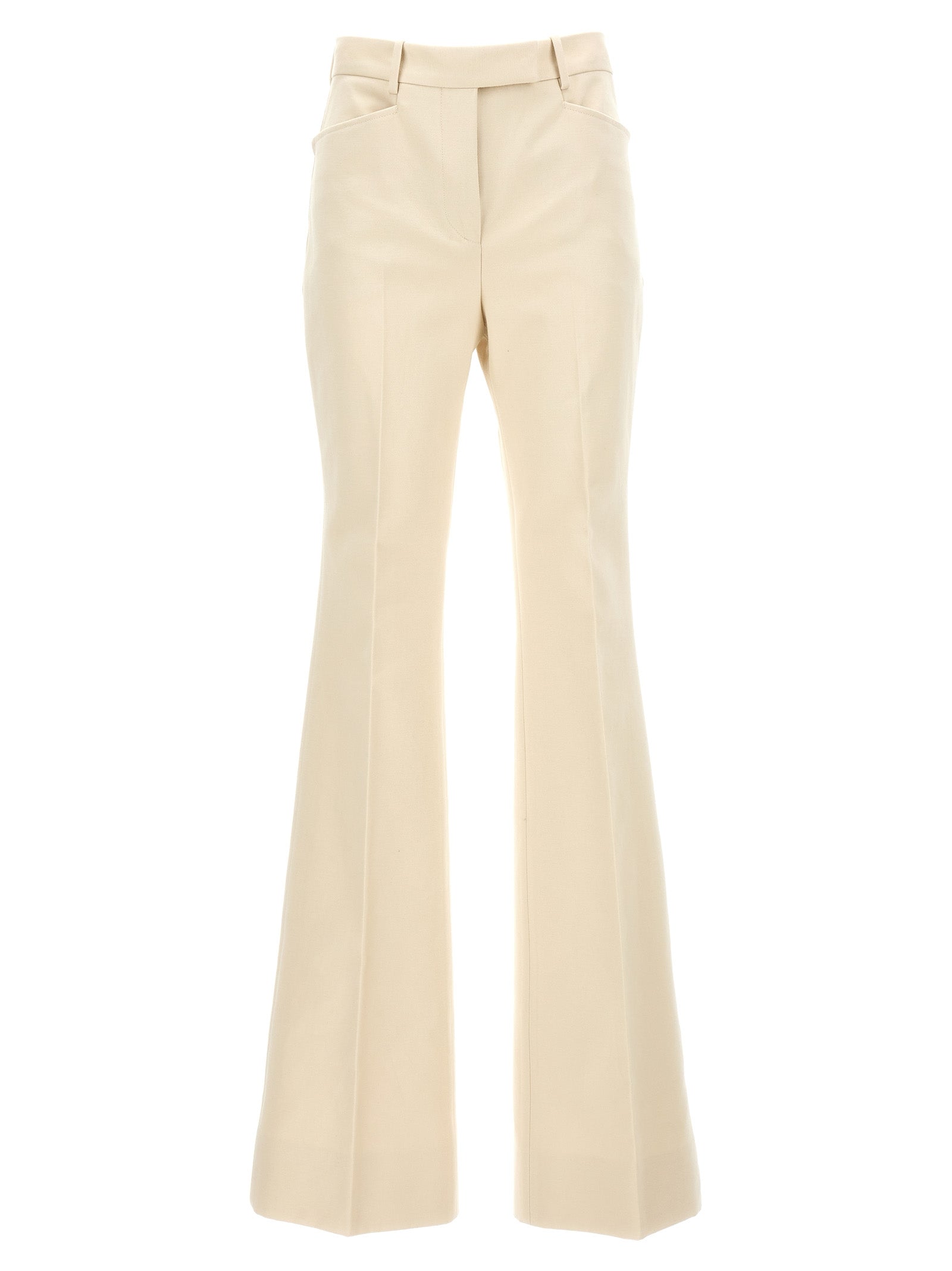 Tom Ford White Cotton Flared Pants