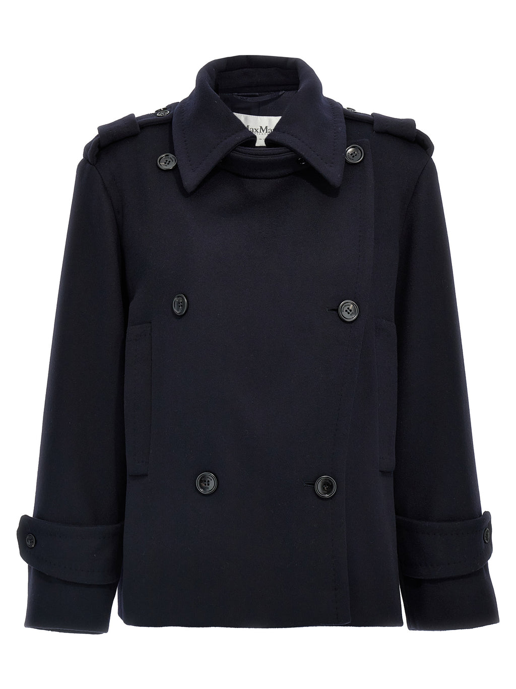 Max Mara Blue Virgin Wool Coat