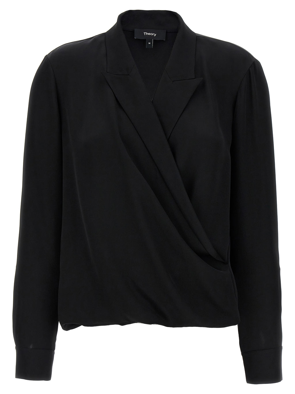 Theory Black Silk Blouse