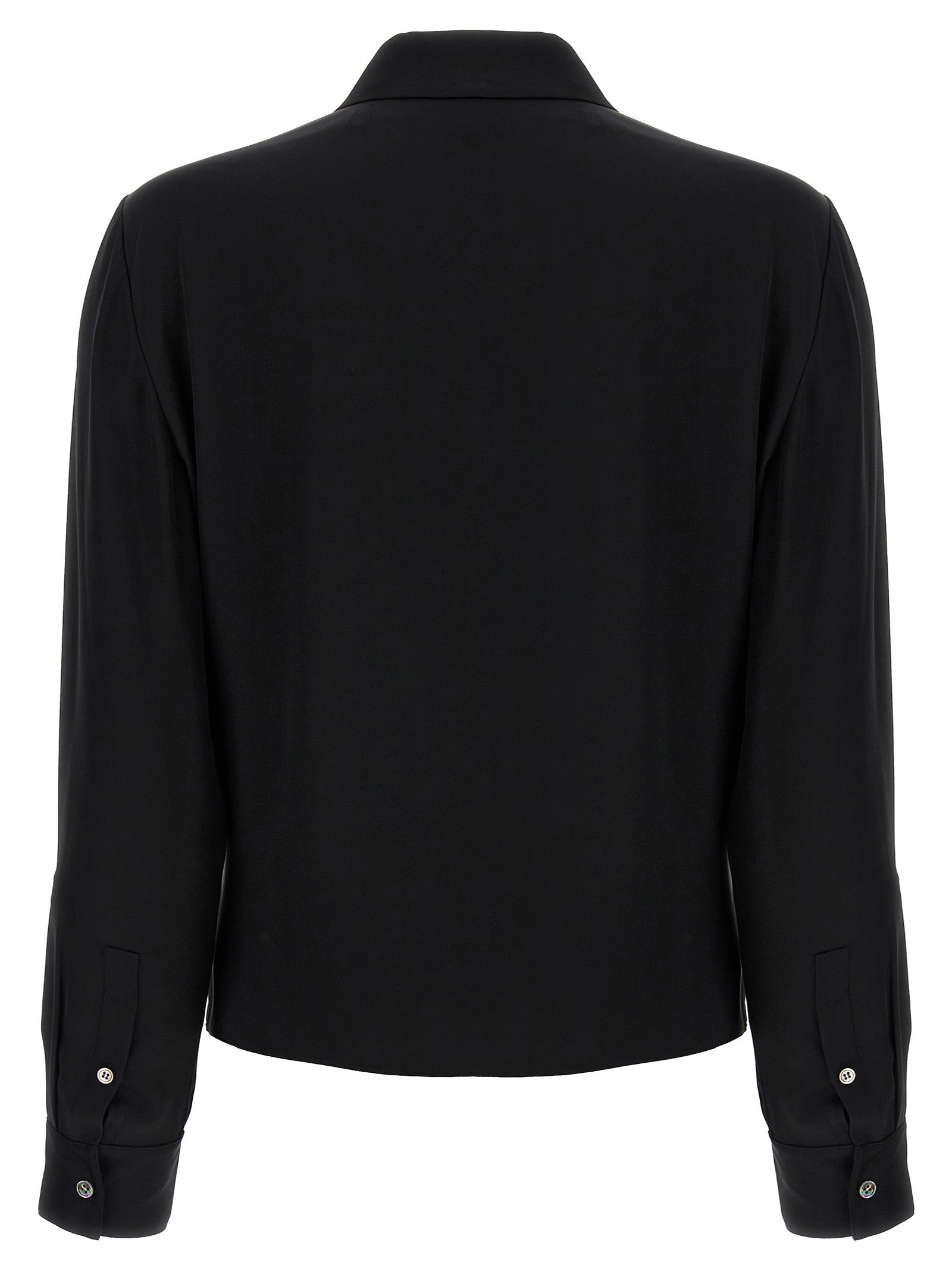 Theory Black Silk Blouse