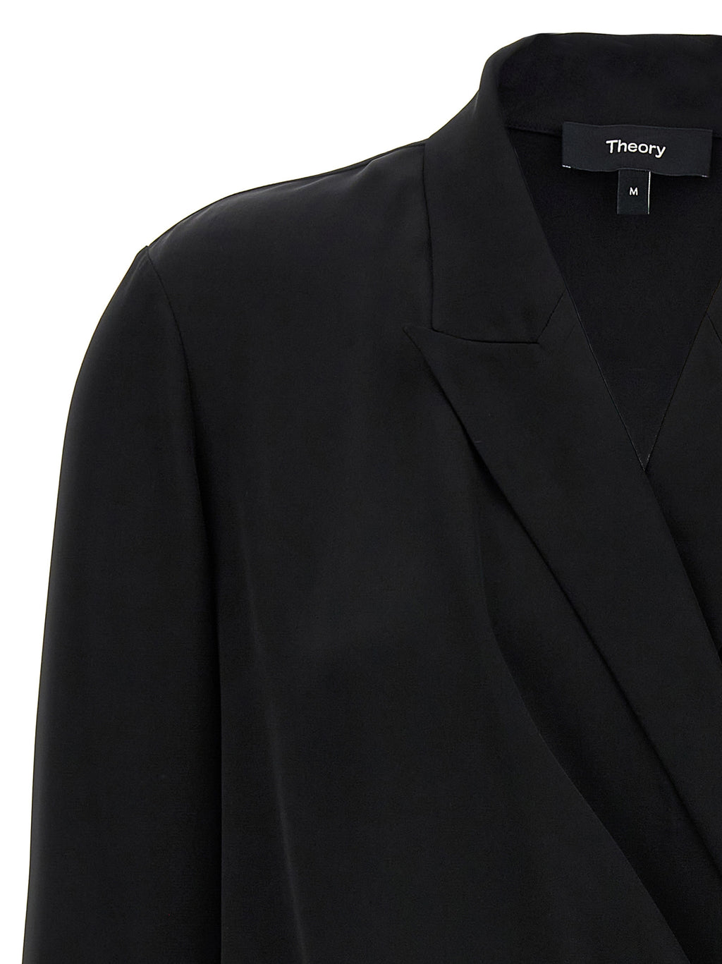 Theory Black Silk Blouse