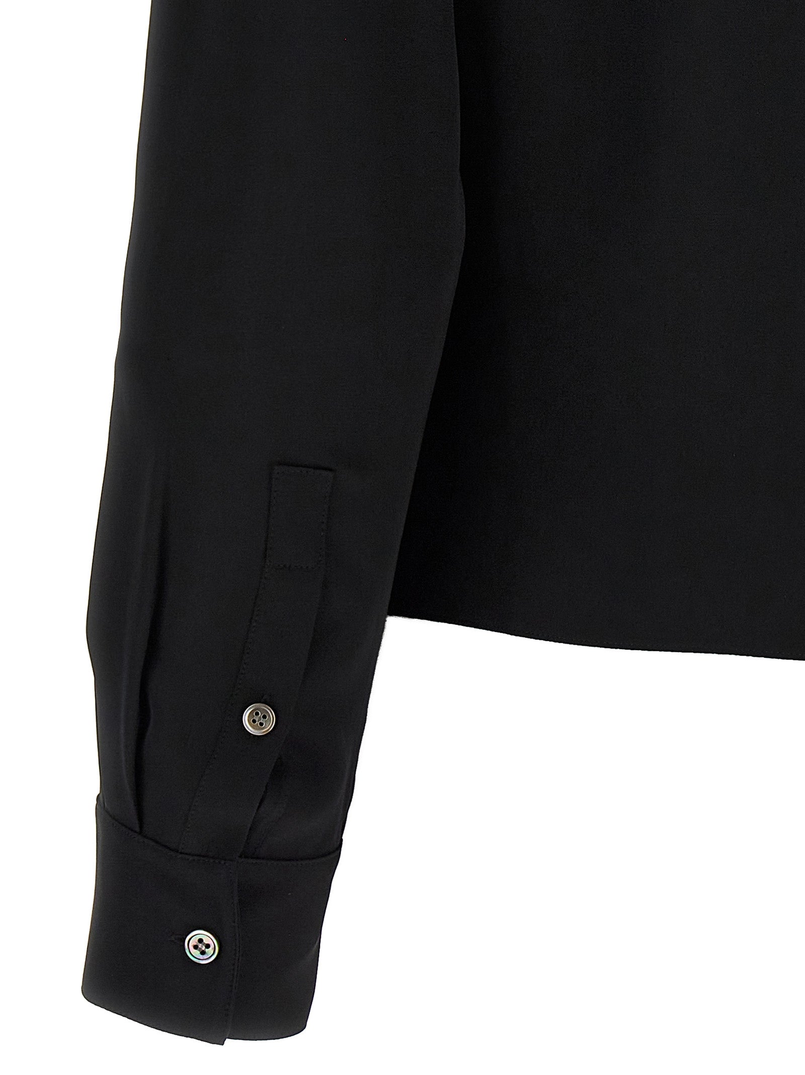 Theory Black Silk Blouse