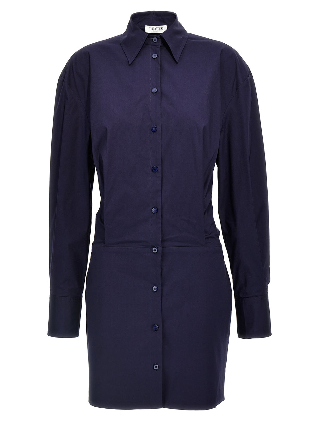 The Attico Blue Cotton Short Dress