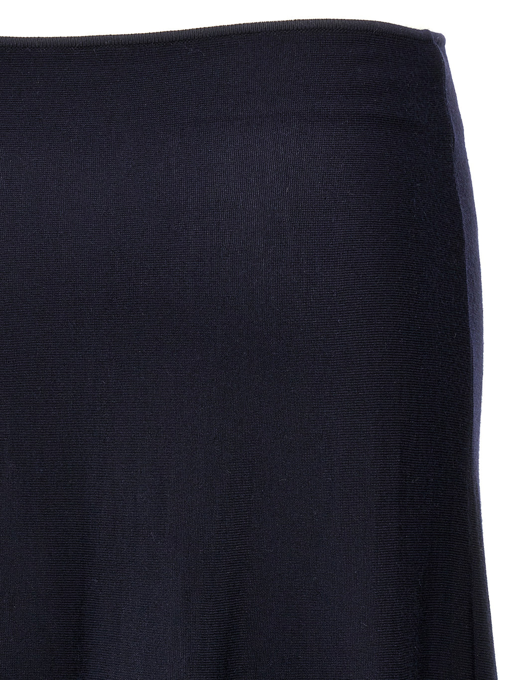 Khaite Blue Wool Midi Skirt