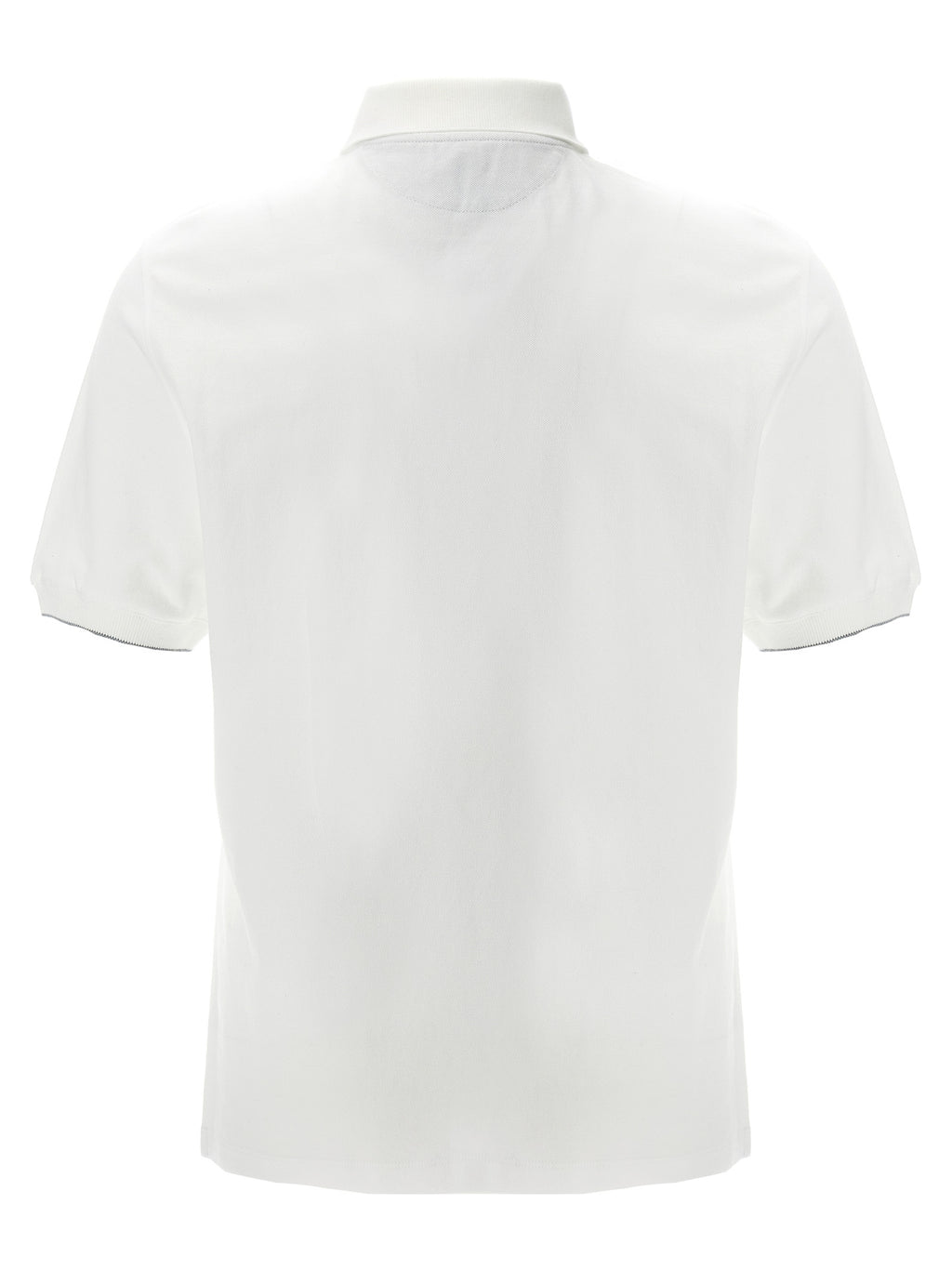 Brunello Cucinelli White Cotton Polo Shirt