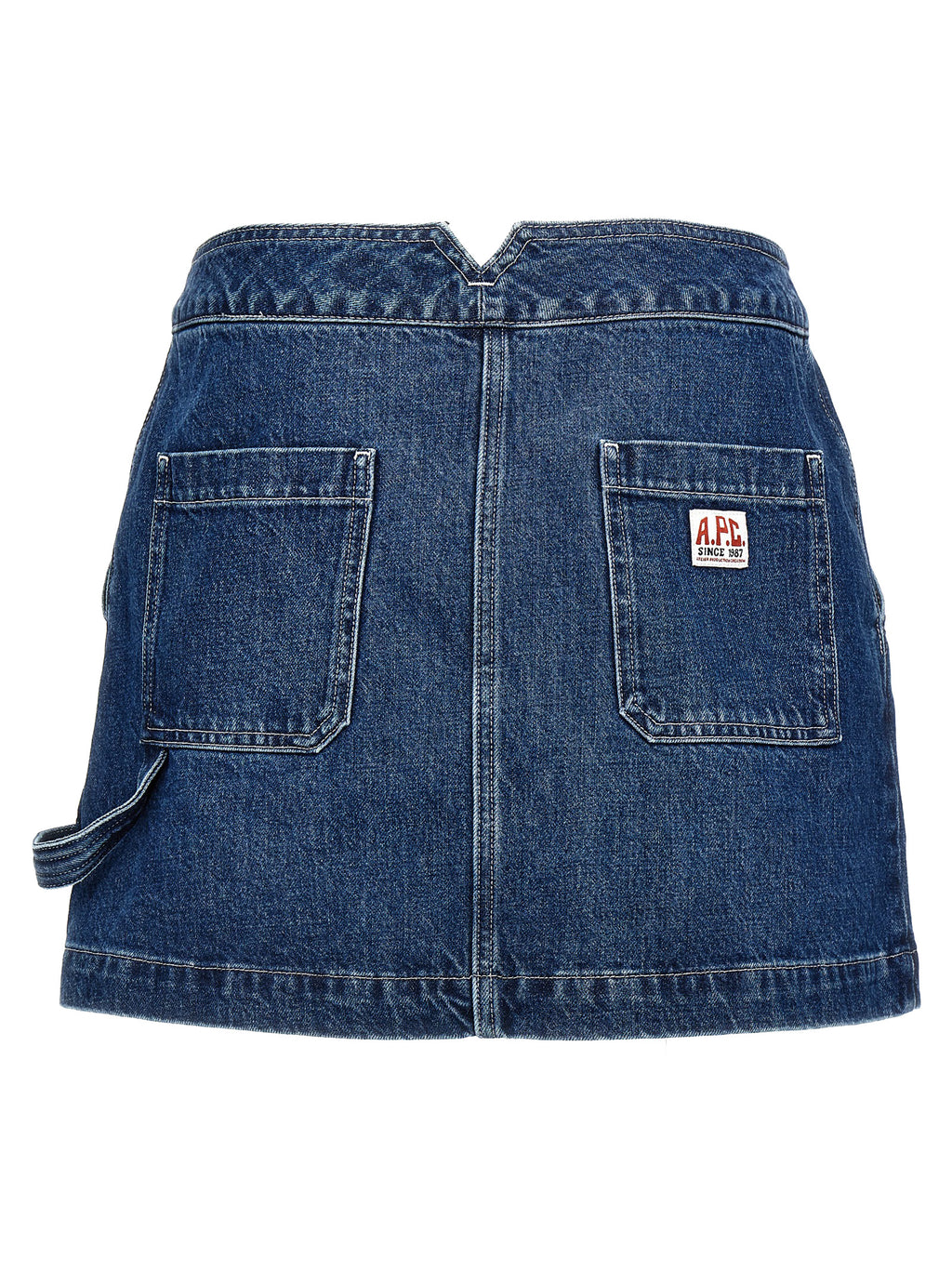 A.P.C. Blue Cotton Long Skirt