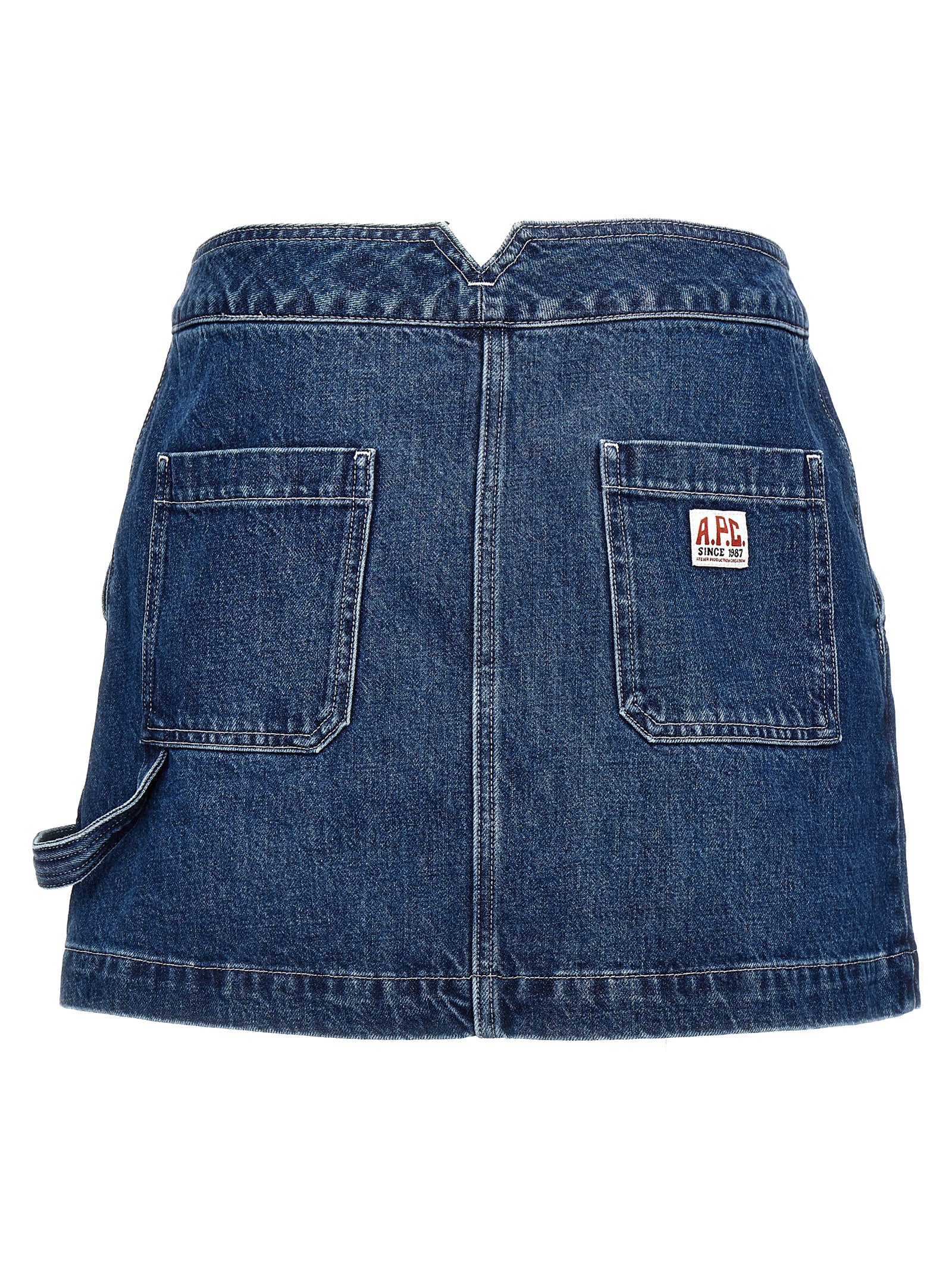 A.P.C. Blue Cotton Long Skirt