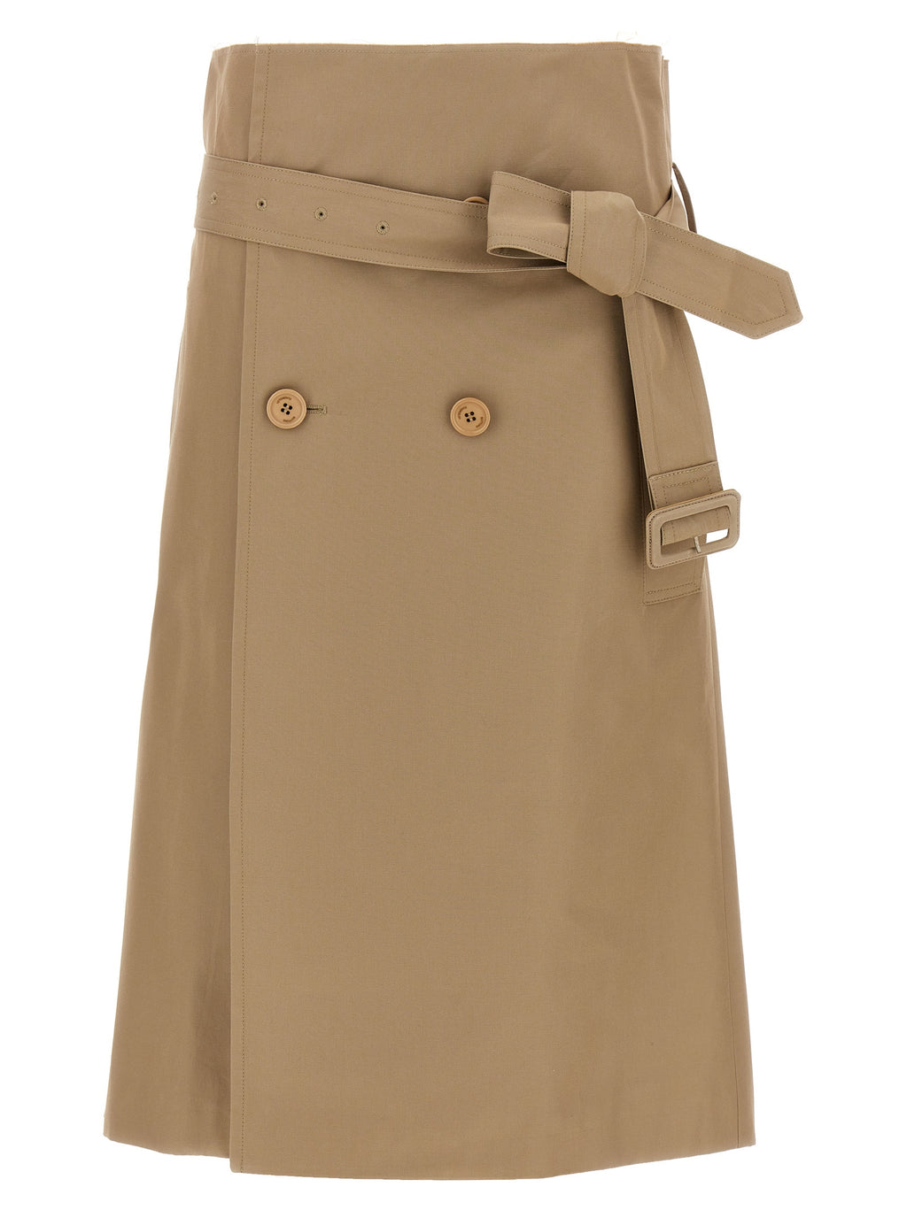 Vetements Beige Cotton Midi Skirt