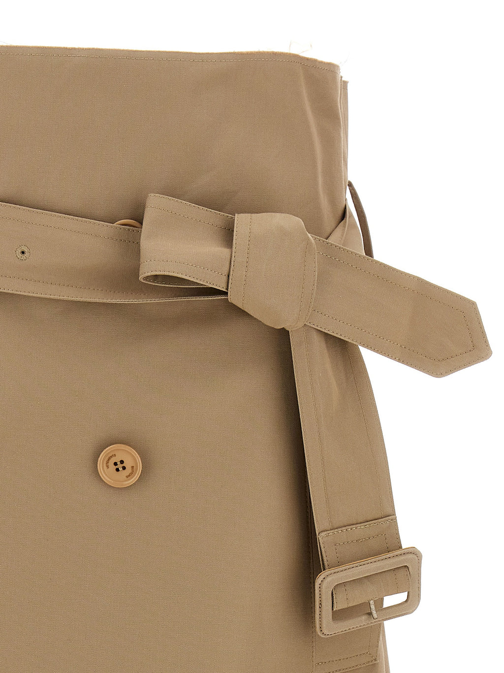 Vetements Beige Cotton Midi Skirt