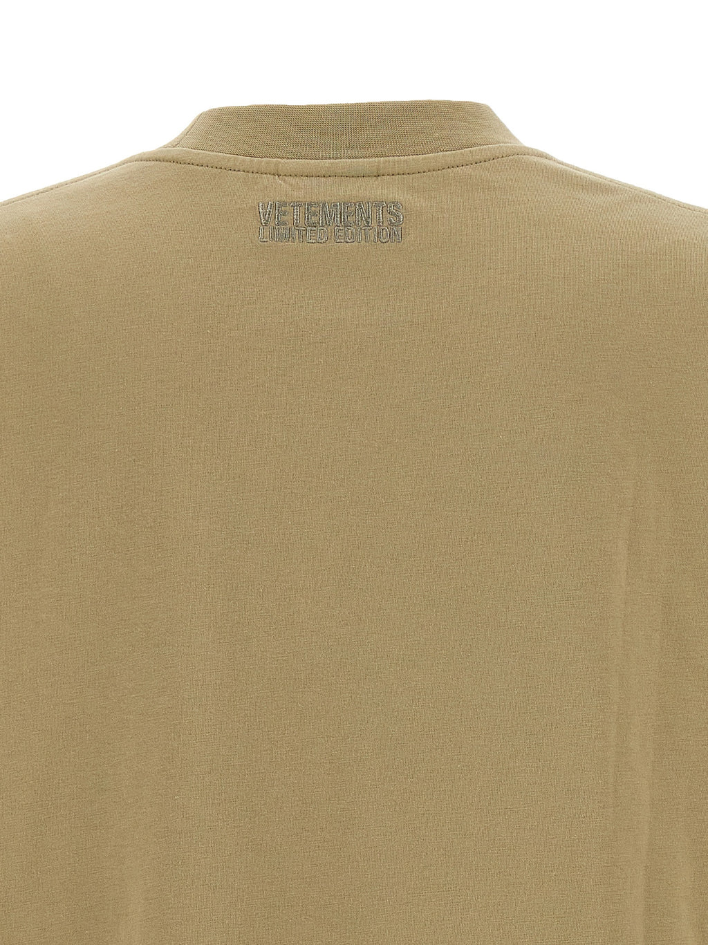 Vetements Beige Cotton T-Shirt