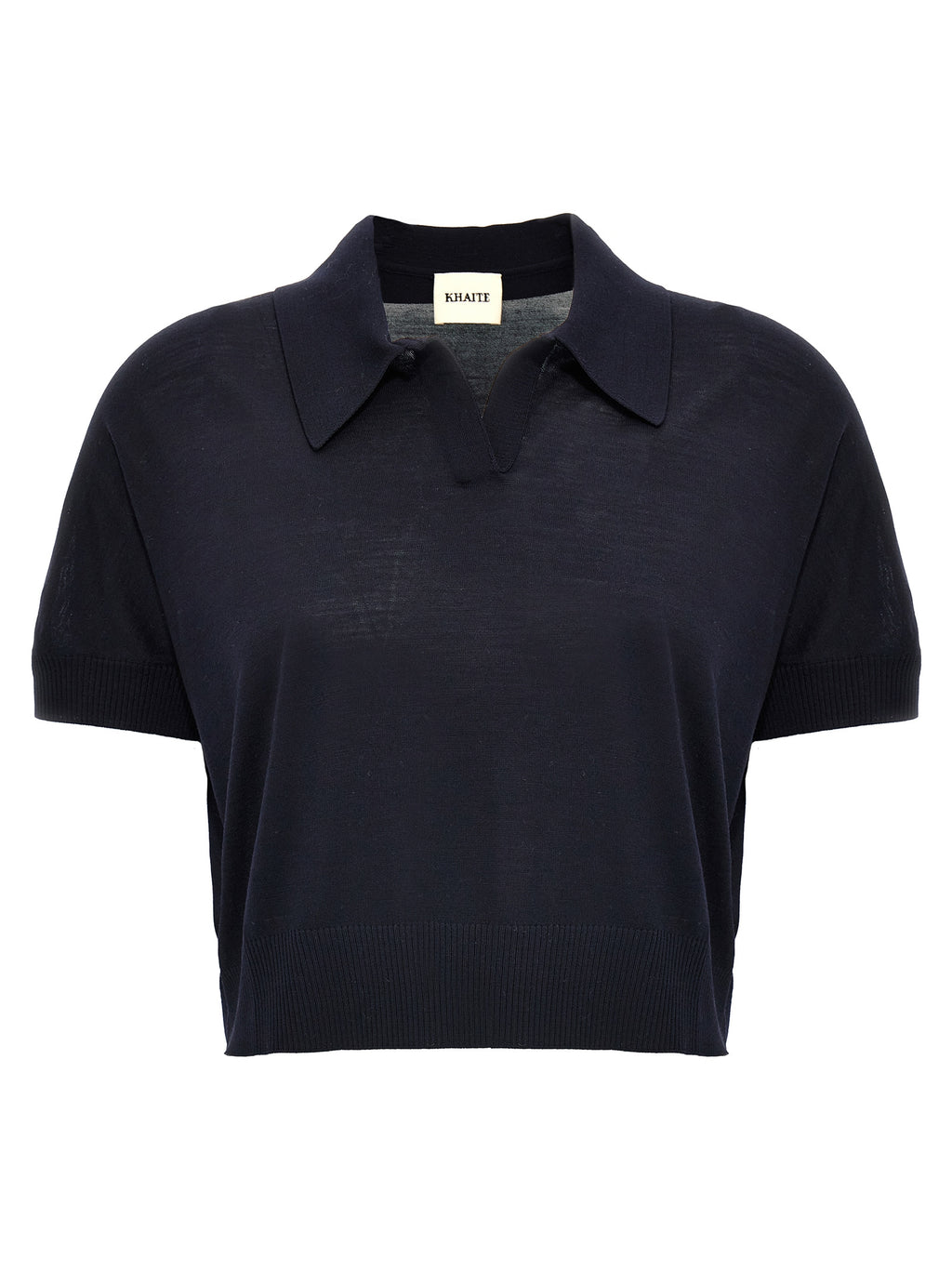 Khaite Blue Wool Shortsleeve Shirt