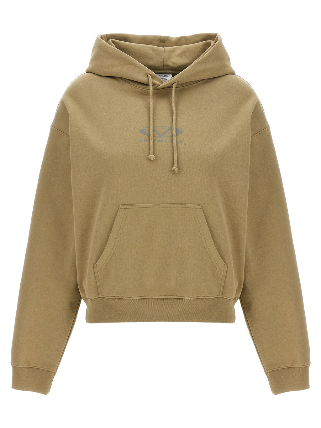 Vetements Beige Cotton Hoodie