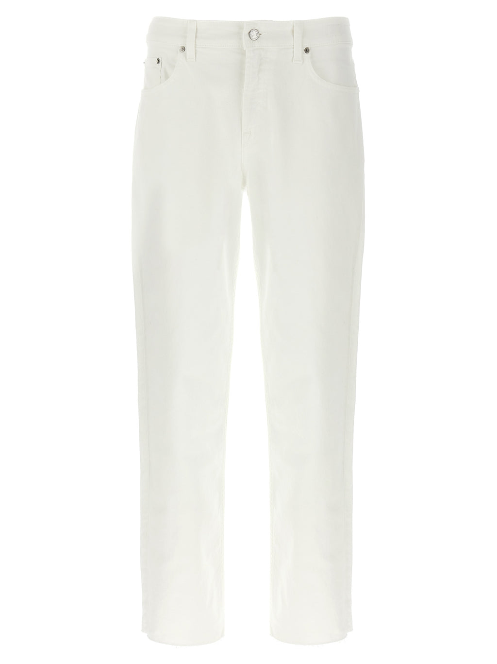 Department 5 White Cotton Straight-Leg Jeans