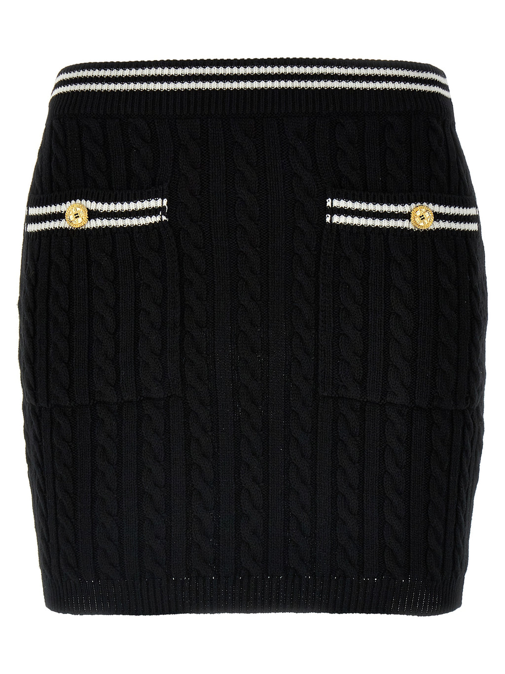 Alessandra Rich Bicolor Cotton Long Skirt