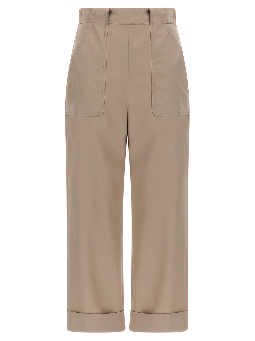 Max Mara Beige Cotton Casual Pants