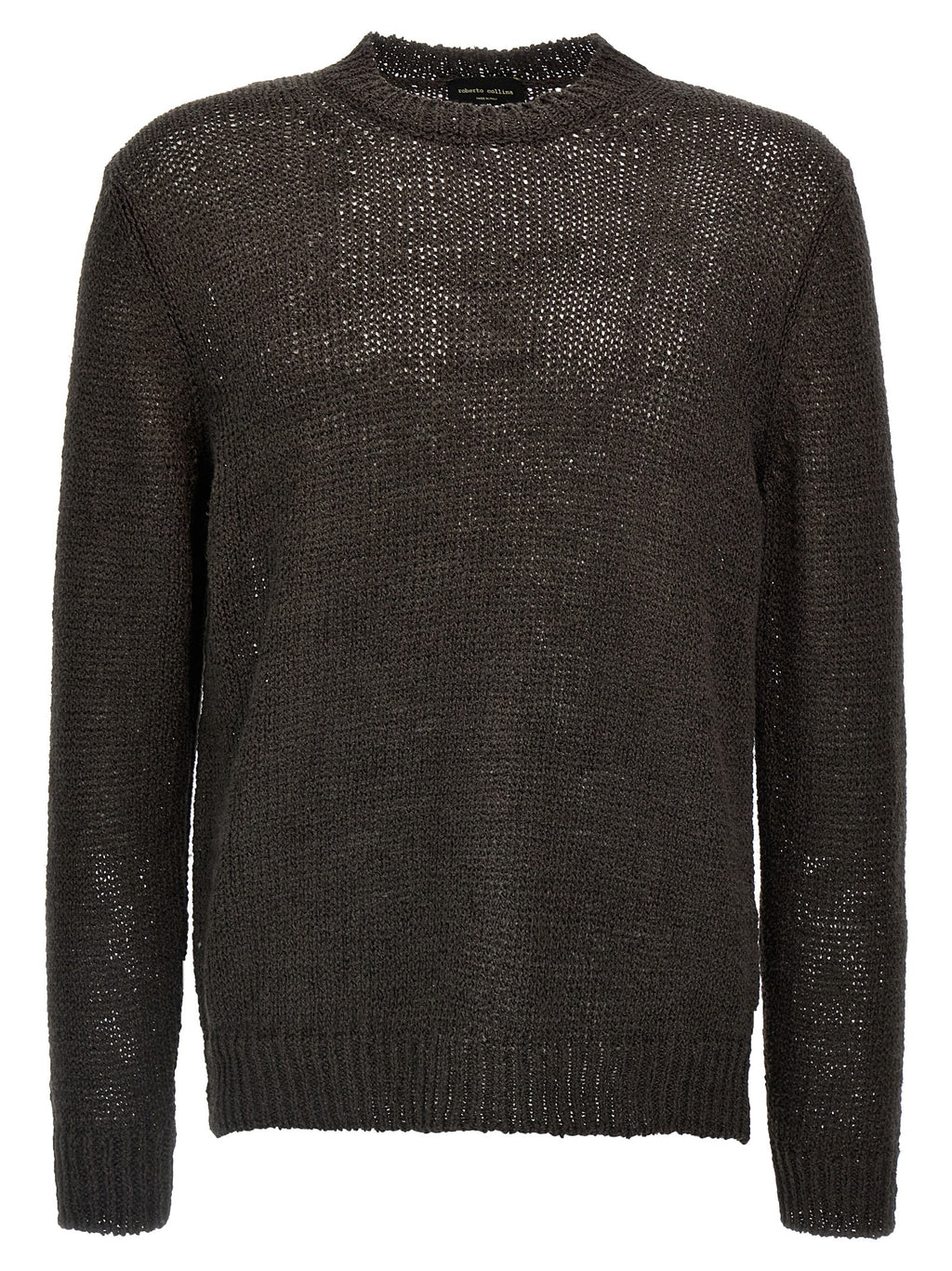 Roberto Collina Brown Linen Cardigan