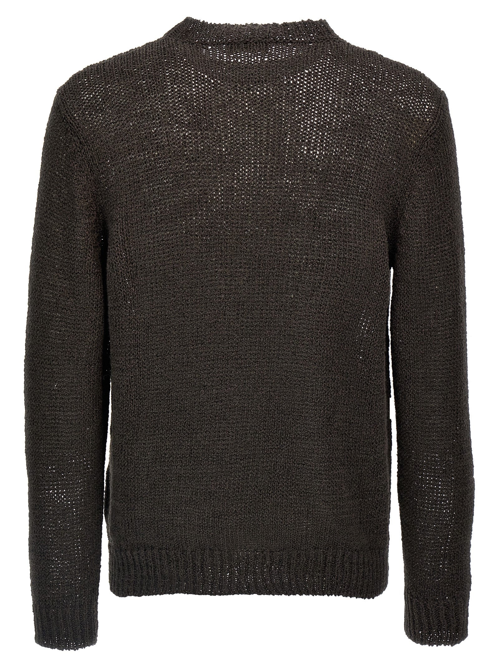 Roberto Collina Brown Linen Cardigan