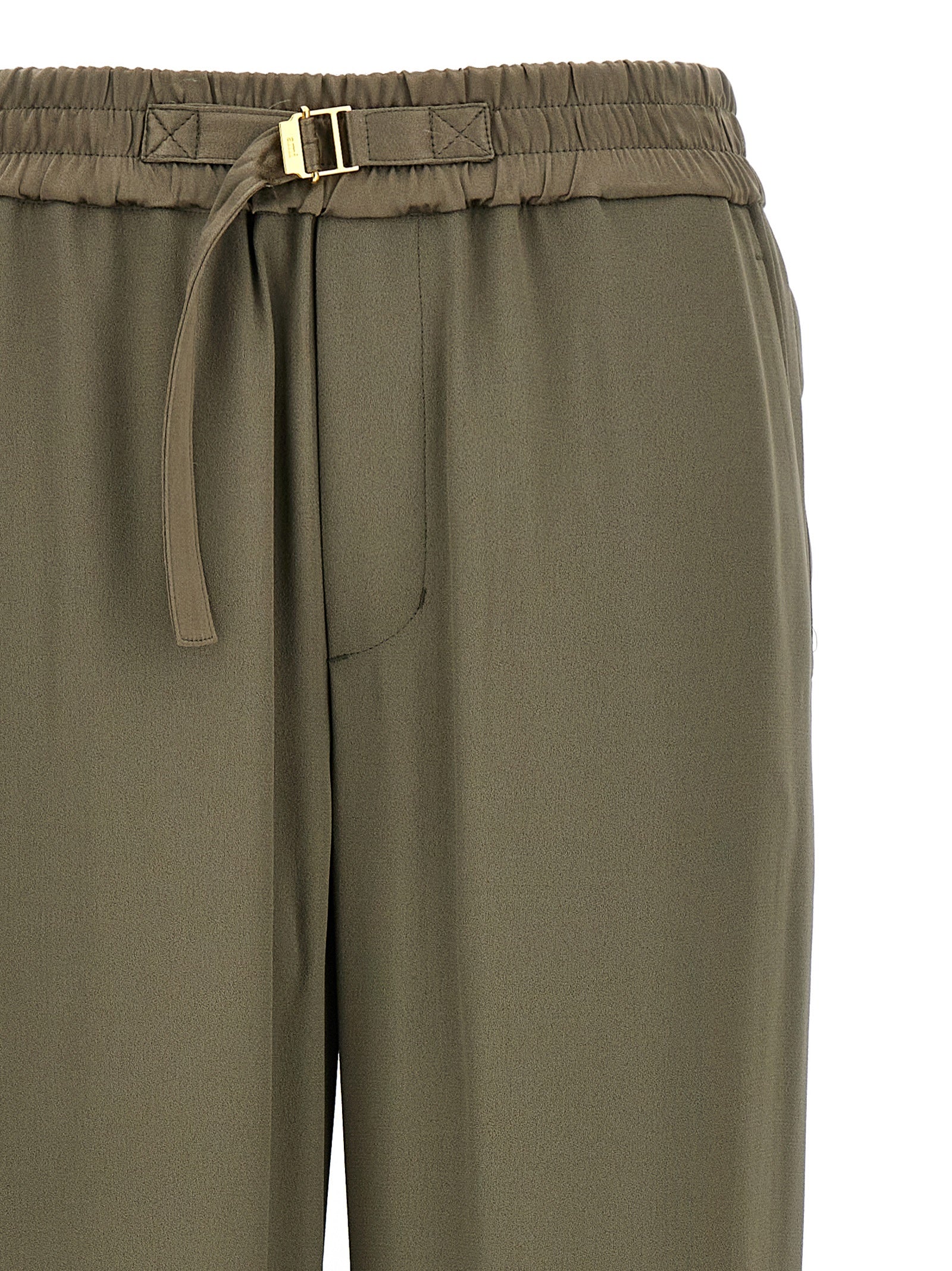 Ami Paris Beige Acetate Casual Pants