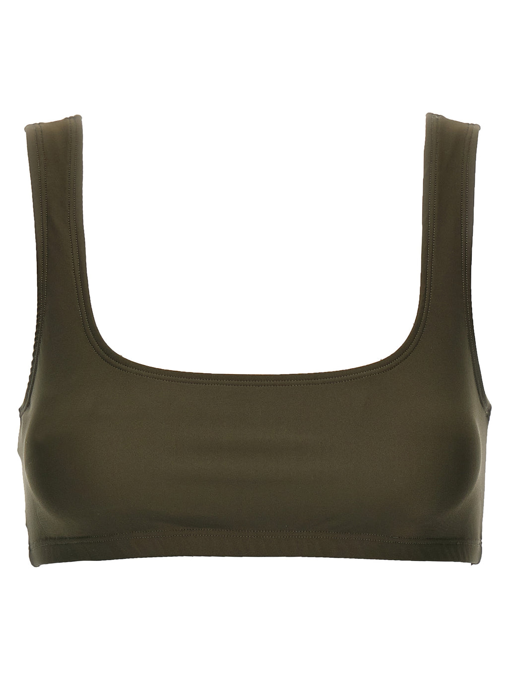 The Andamane Brown Polyamide Tank Tops