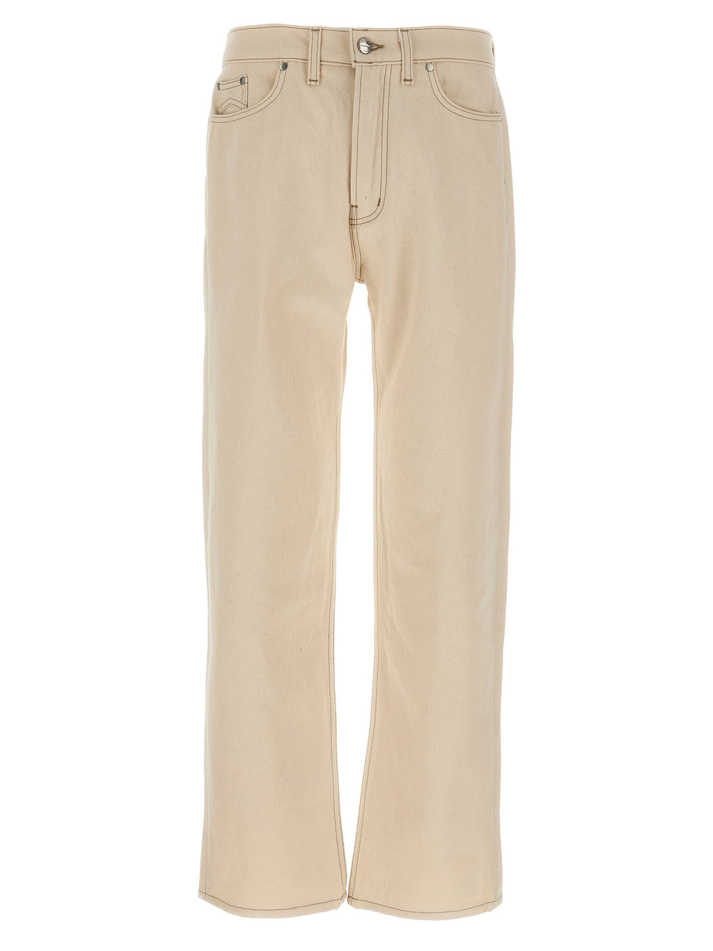 Rhude Beige Cotton Straight-Leg Jeans
