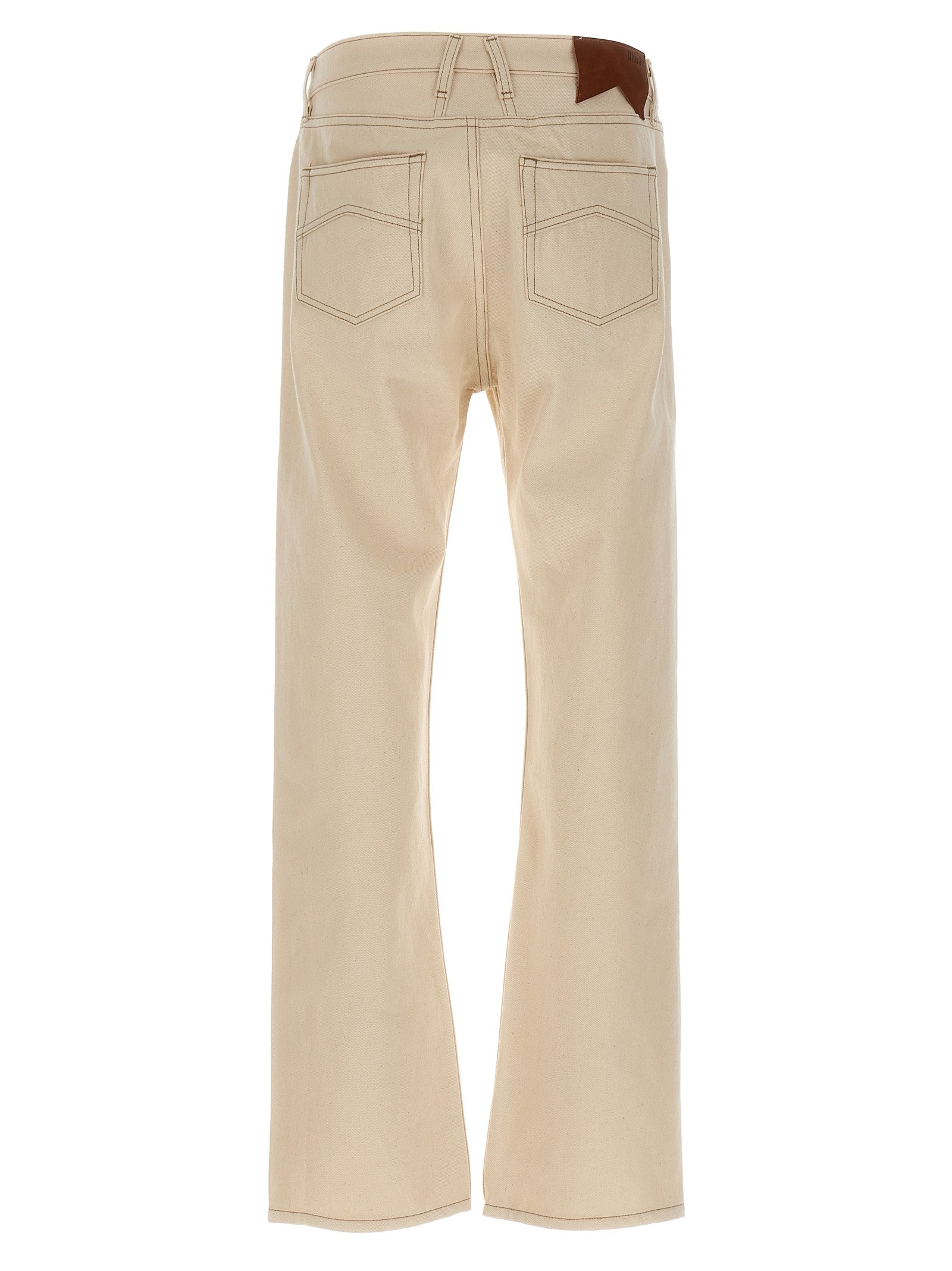 Rhude Beige Cotton Straight-Leg Jeans