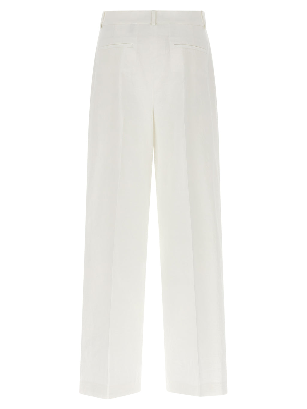 Theory White Linen Casual Pants