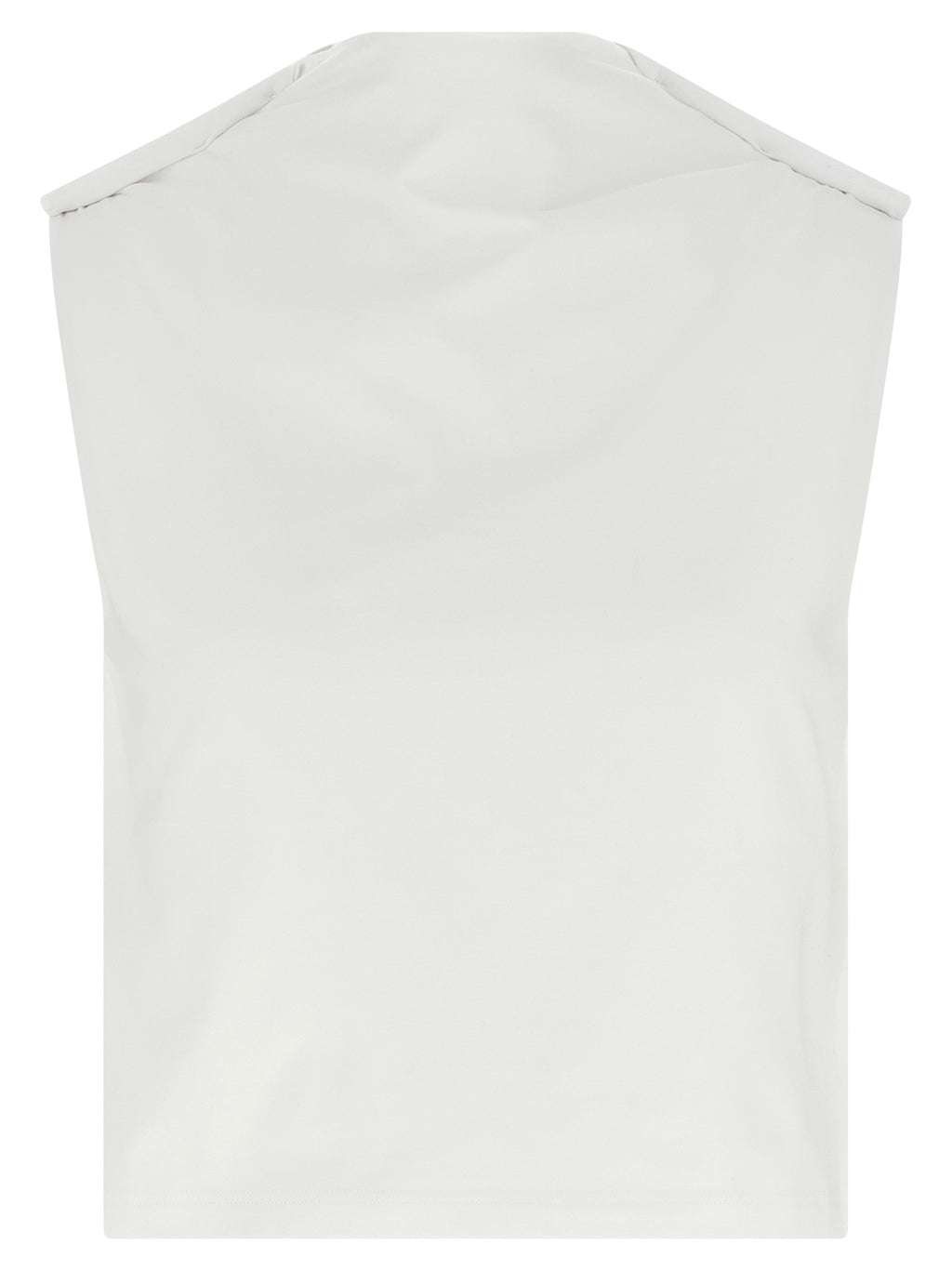 Armarium White Cotton Sleeveles T-Shirt