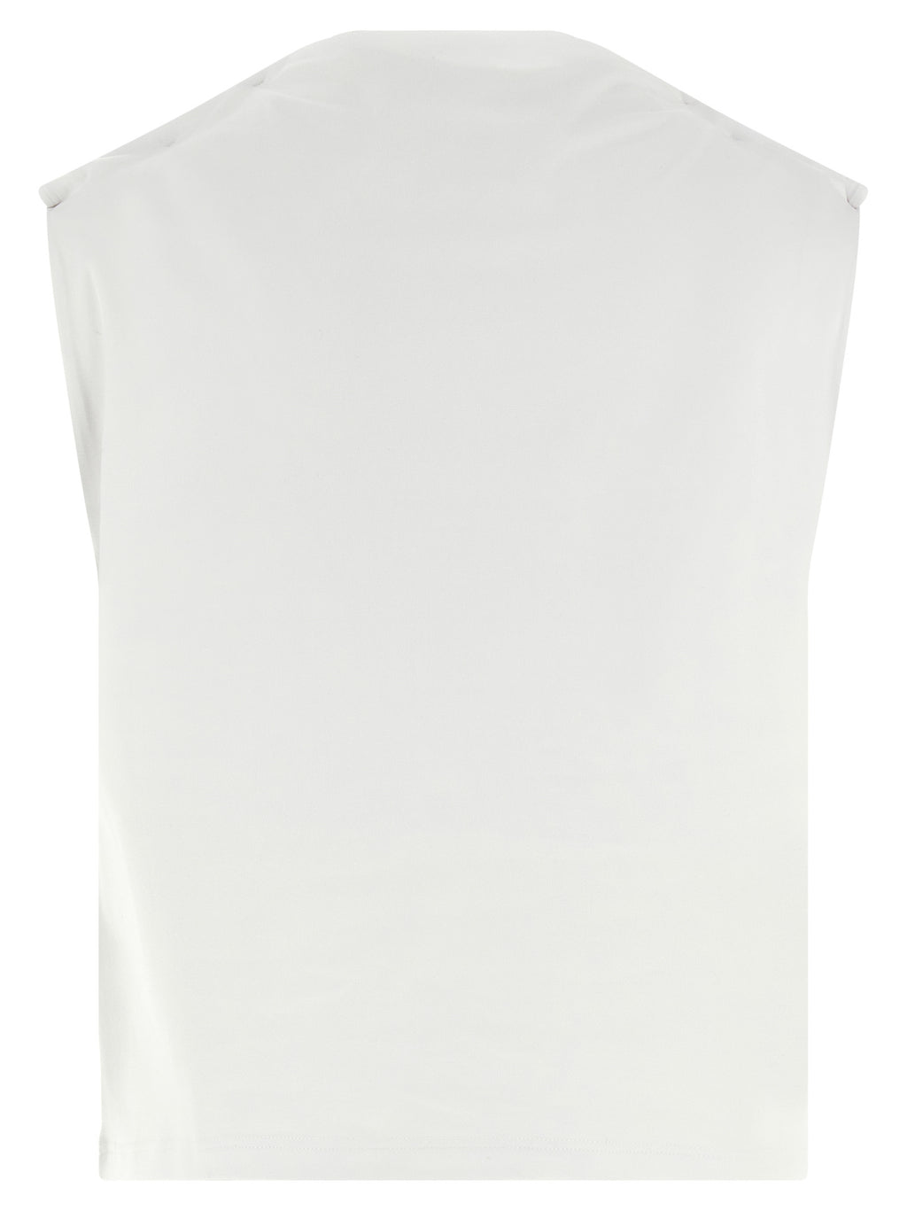 Armarium White Cotton Sleeveles T-Shirt