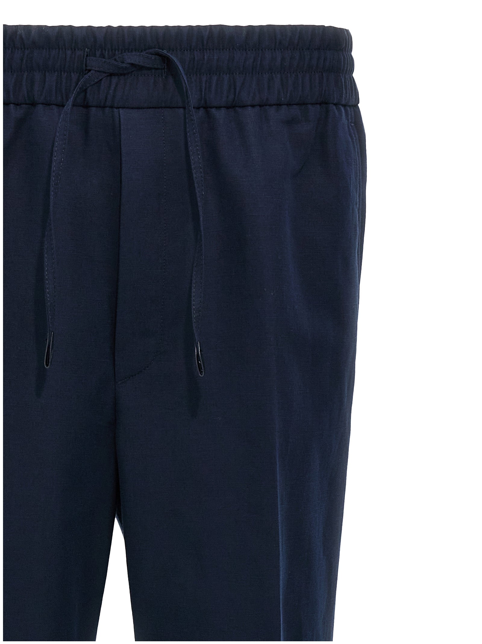 Brioni Blue Linen Casual Pants